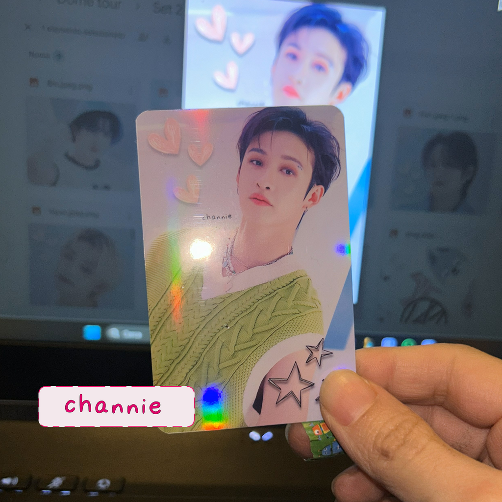 Skz - Rainbow holo set  handmade photocards kpop inspired - Dome set 2