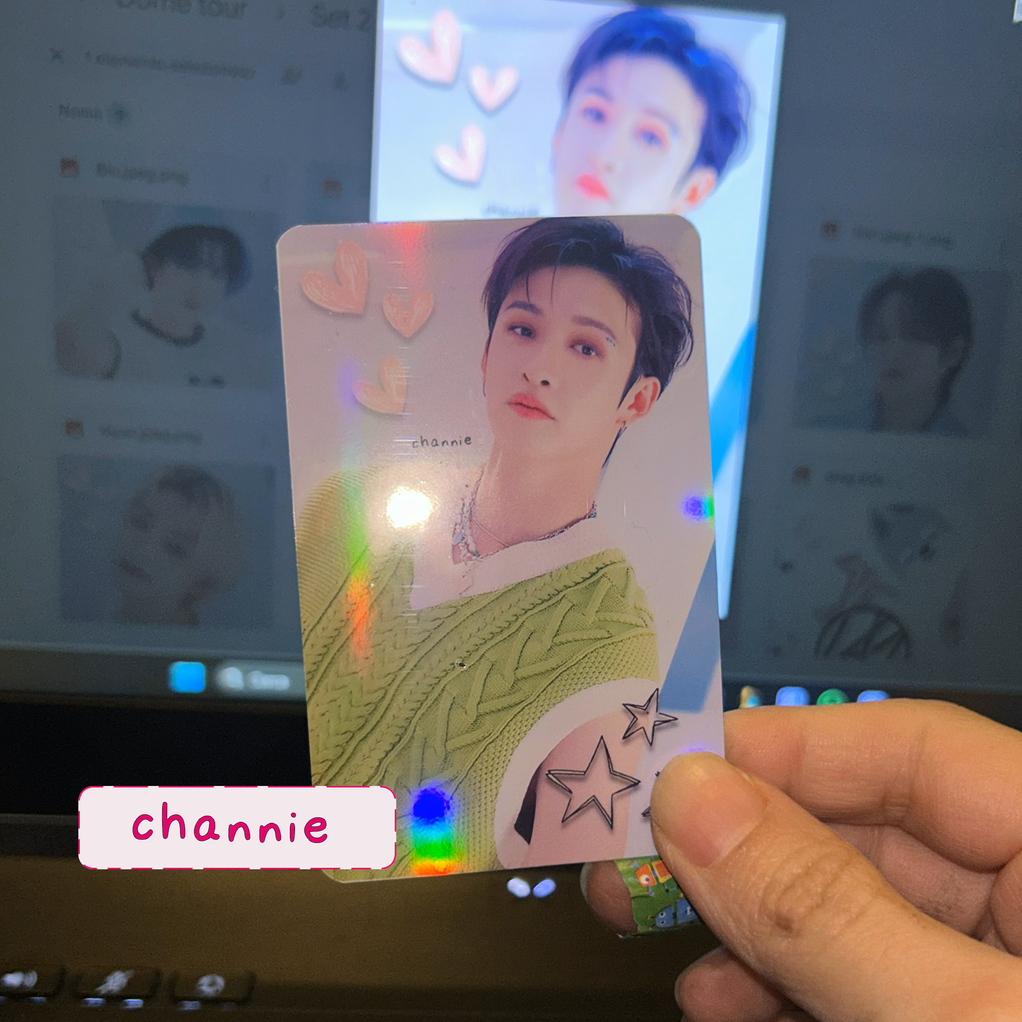 Skz - Rainbow holo set  handmade photocards kpop inspired - Dome set 2