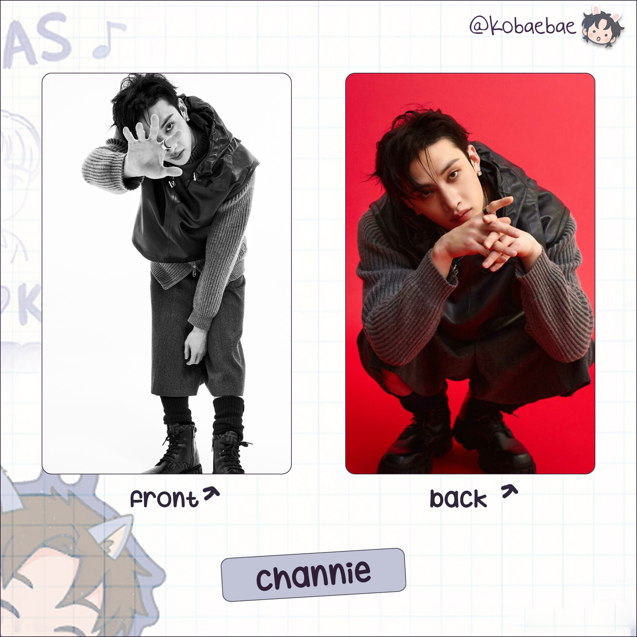 Skz - R.S. Handmade photocards kpop inspired - Double Side Bias Set