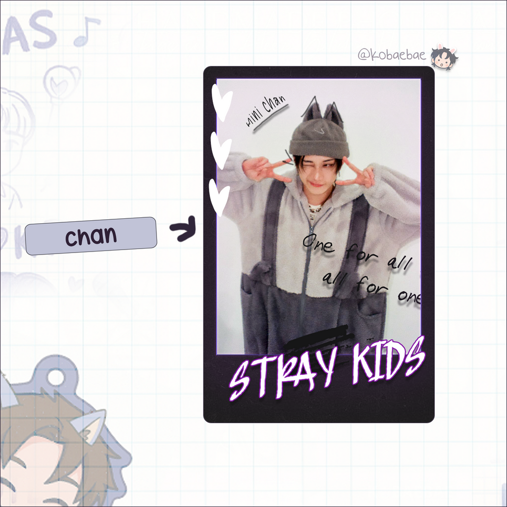 Stray Kids (Skz) - Cutie Pola  Instant-Style Fanmade Photo Print - Bias set