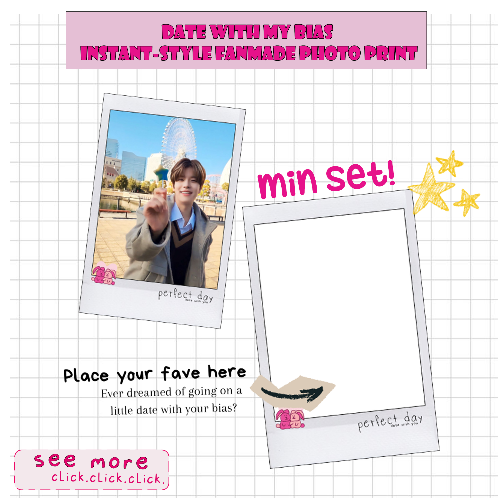 Date with My Bias - Min Instant-Style Fanmade Photo Print