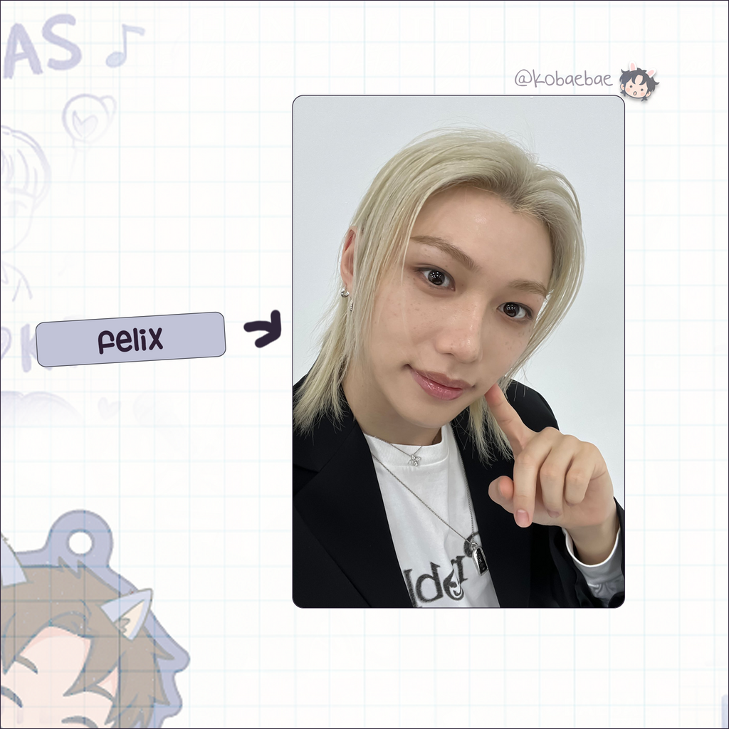 Skz (Stray Kids) - 8th Anniversary handmade photocards kpop inspired - bias set