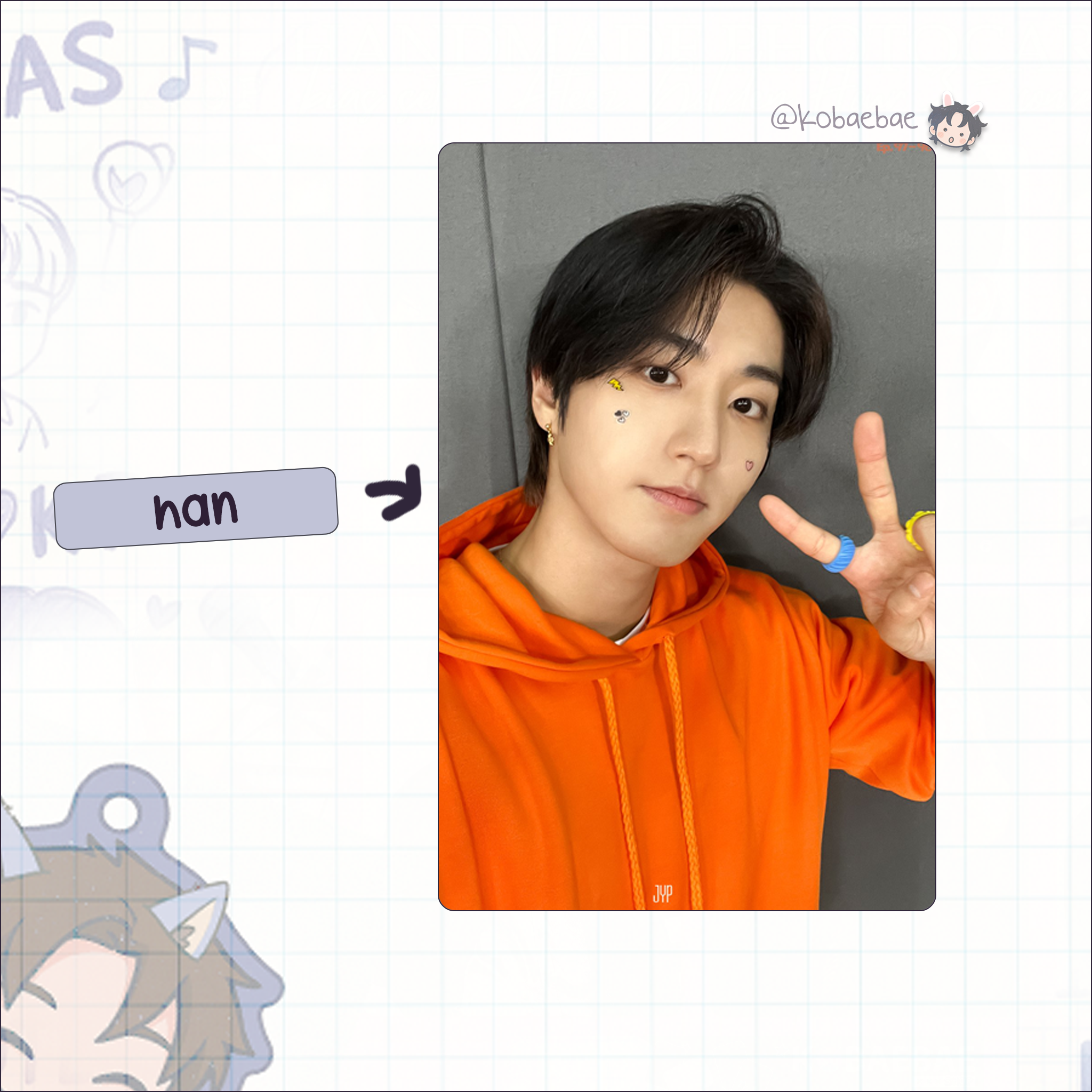 Skz (Stray Kids) - Selfie Code handmade photocards kpop inspired - bias set