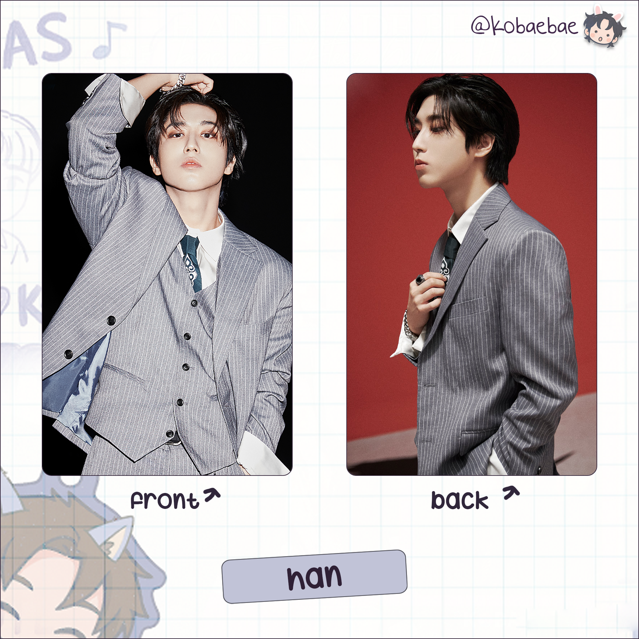 Skz - H.o.p Handmade photocards kpop inspired - Double side set 2