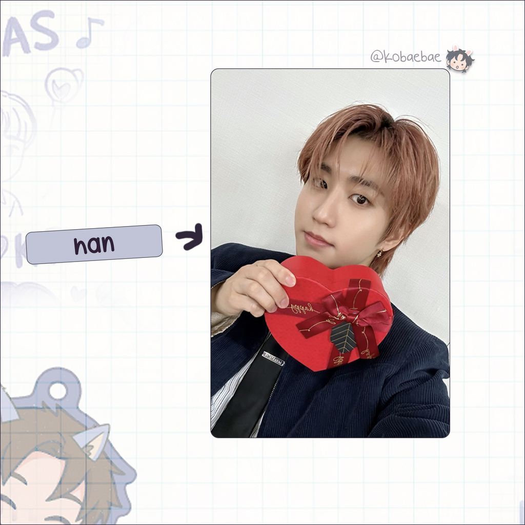 Stray Kids - Be my Valentine handmade photocards kpop inspired - bias set 2026