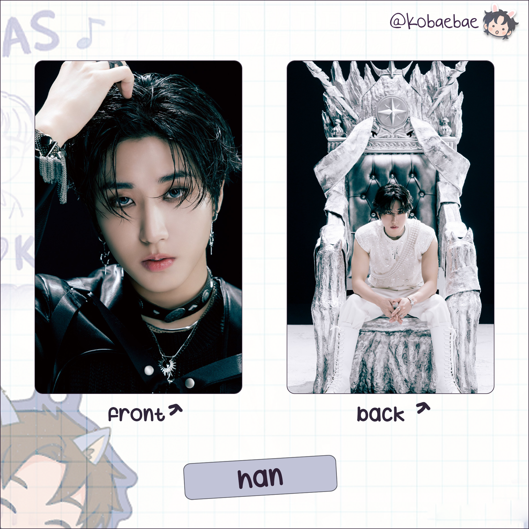 Skz - G.i.a.n.t. Handmade photocards kpop inspired - Double side set 1