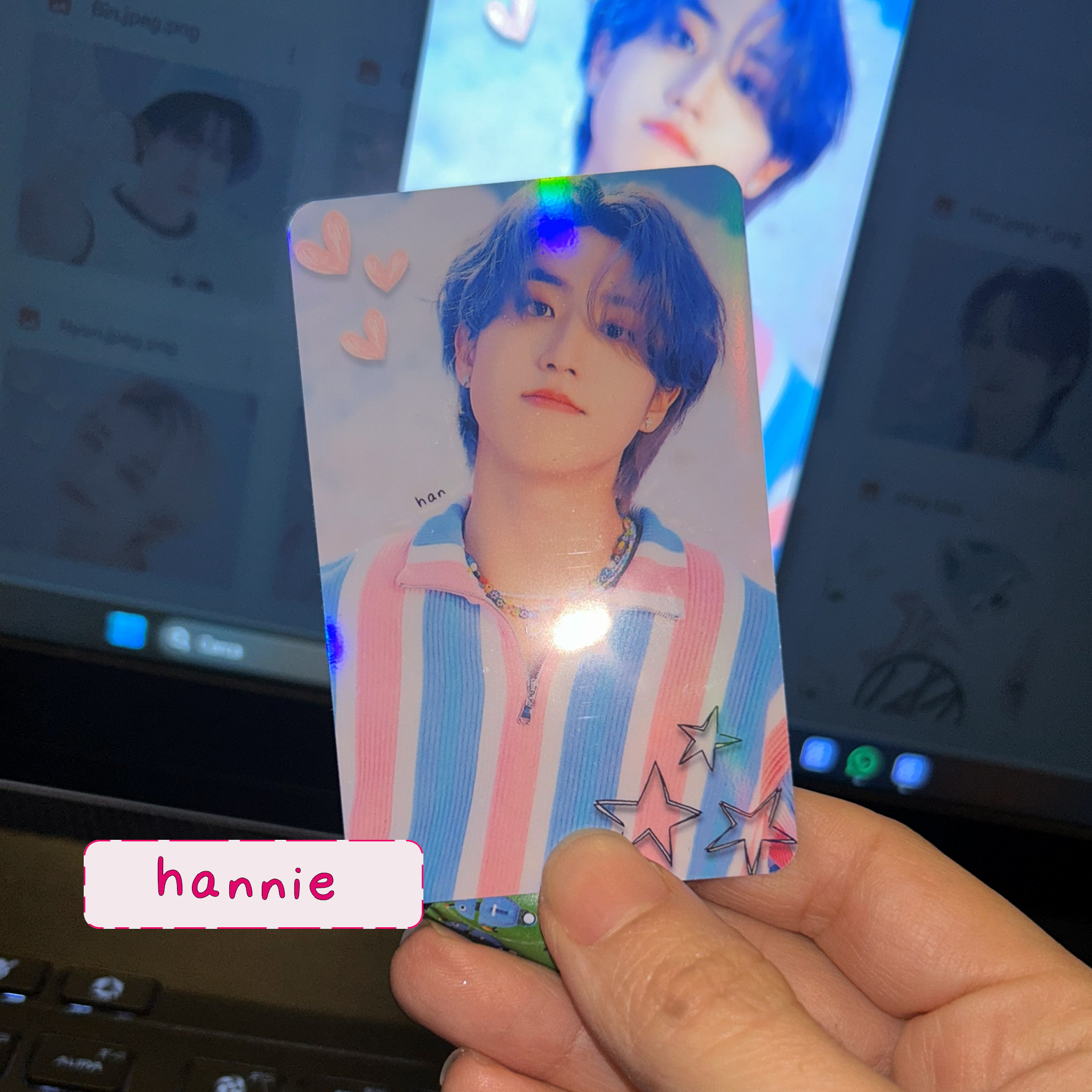 Skz - Rainbow holo set  handmade photocards kpop inspired - Dome set 2