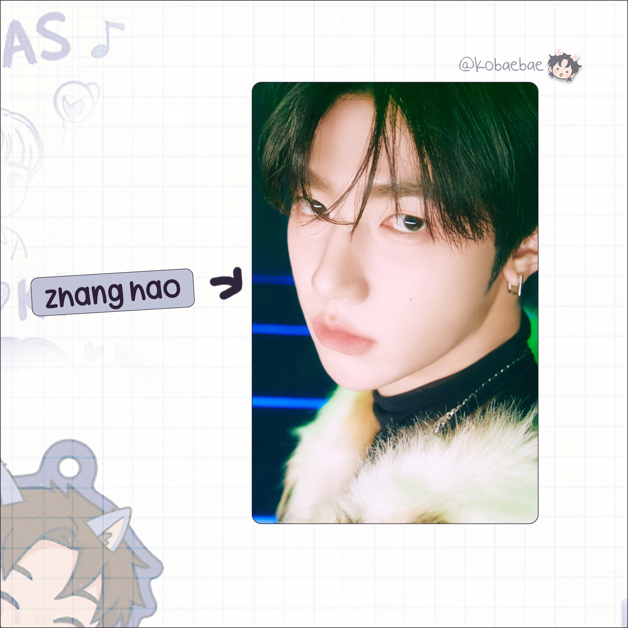 Zb1 - Blue Parad. Handmade photocards kpop inspired - Seek vers. ot9