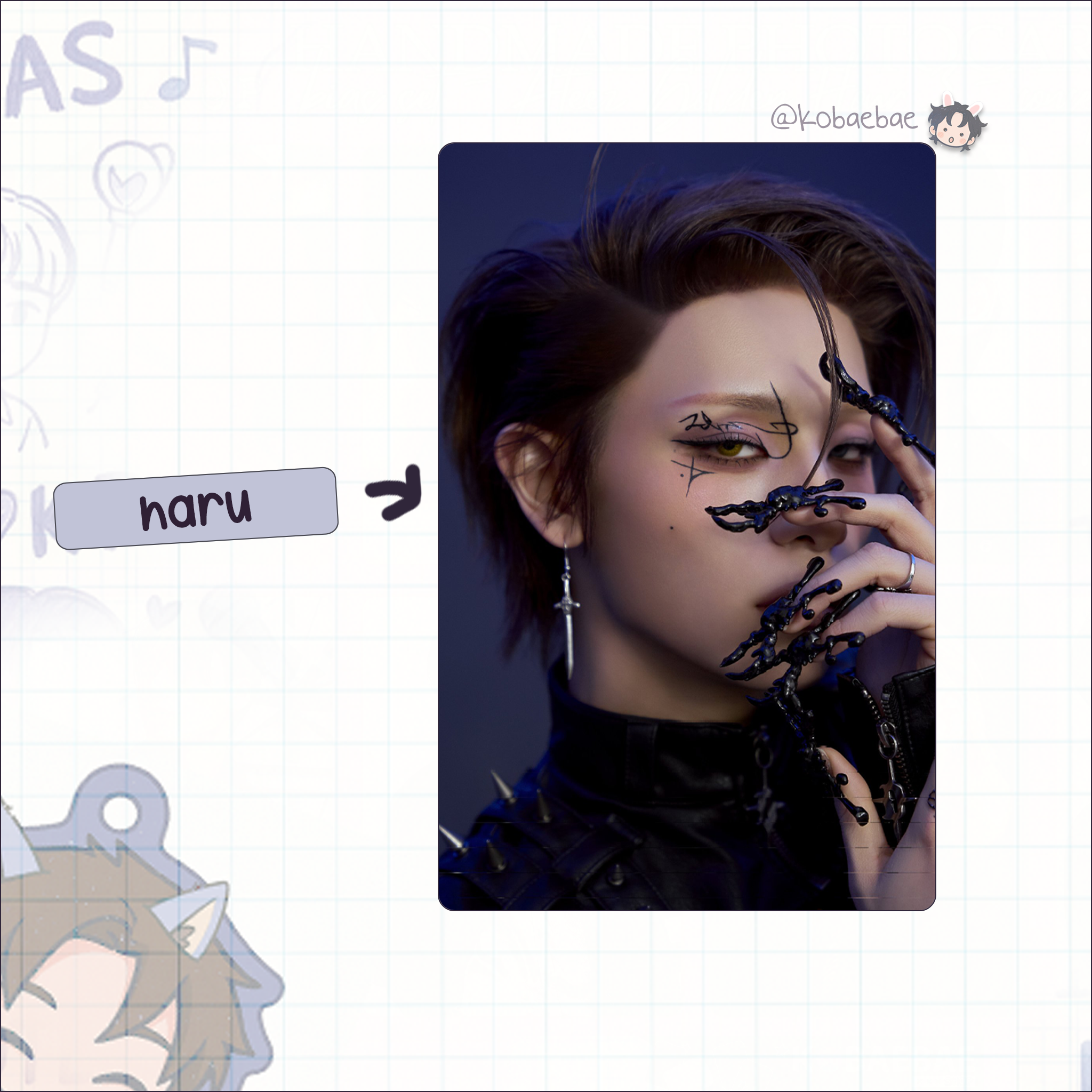 Xlov - 2nd Mini Album handmade photocards kpop inspired - Set 3