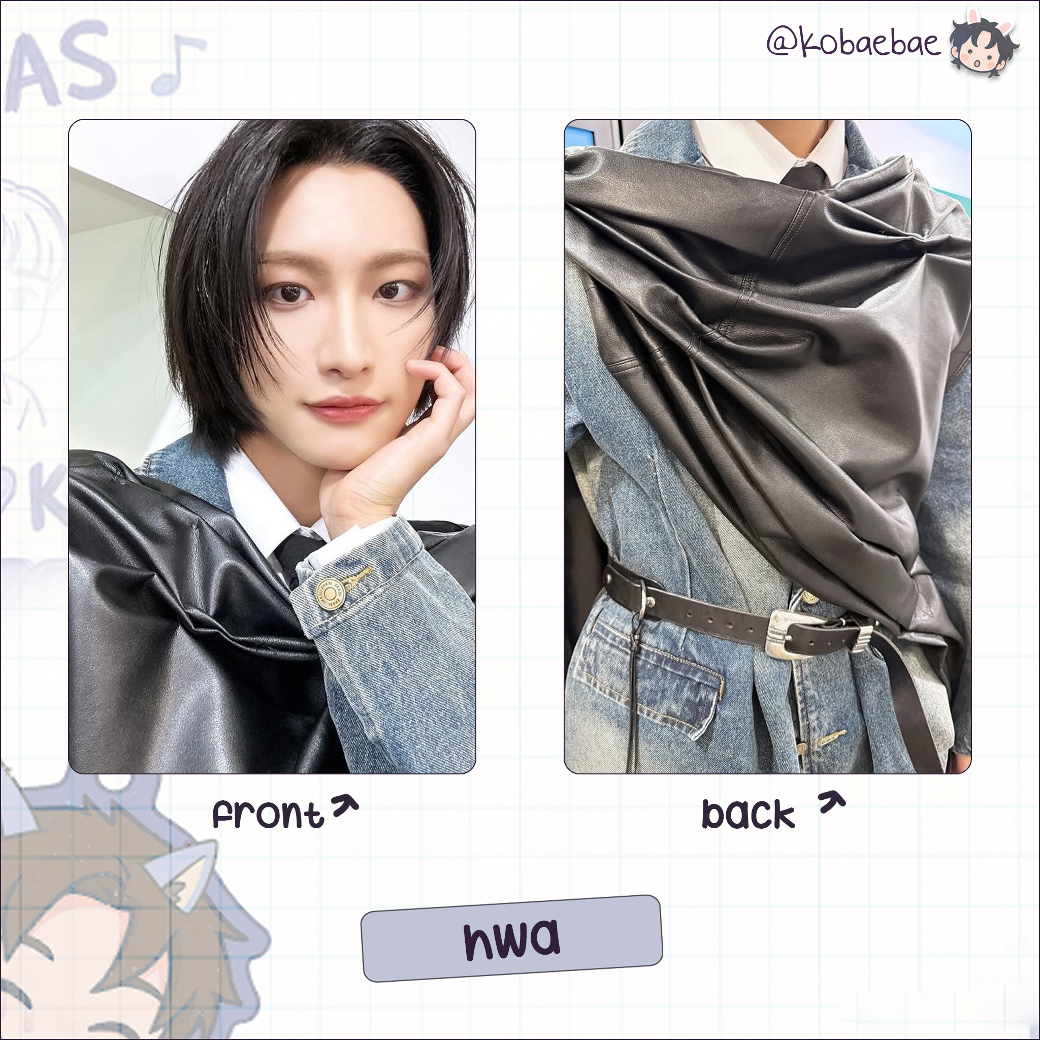 Atz - Teez Ray Handmade photocards kpop inspired - Double sideset