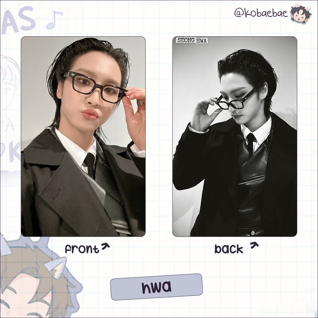 Atz - Self Style Handmade photocards kpop inspired - Double side set 1
