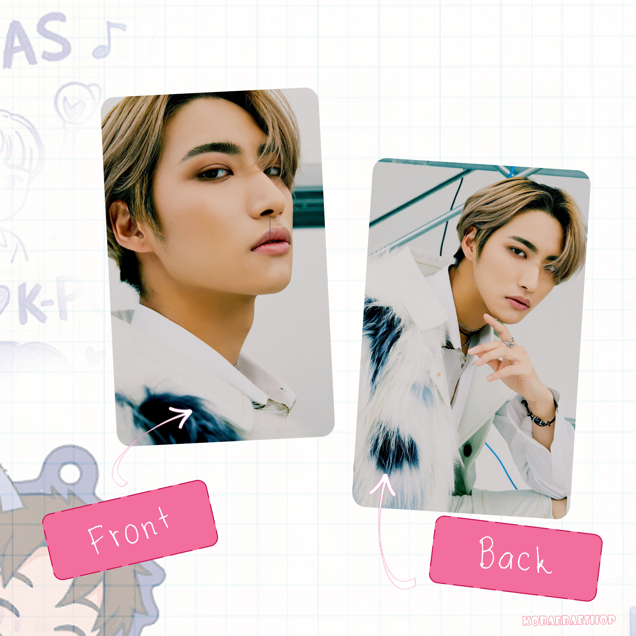 Atz - Pirates of Univers Handmade photocards kpop inspired - Double side set