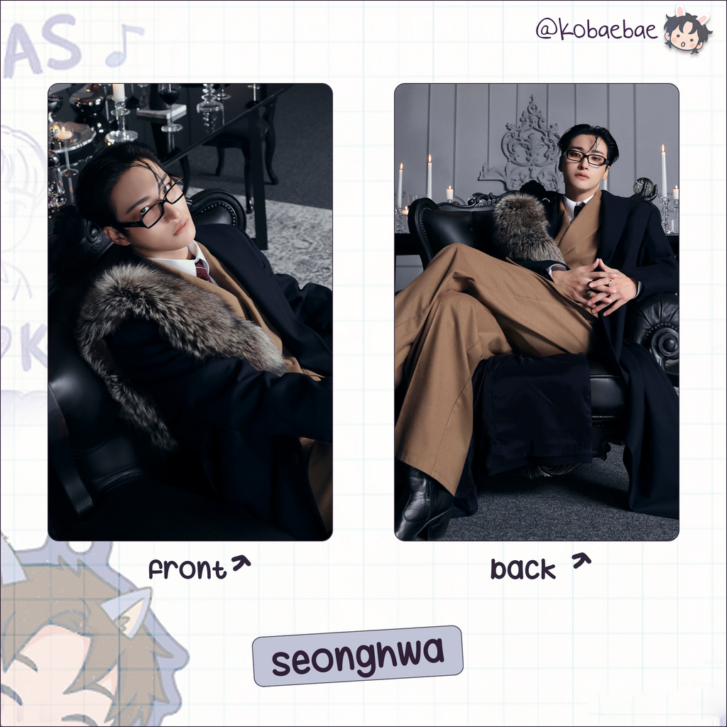 Ateez (Atz) - Golden H. 4 -  Handmade photocards kpop inspired - Double side set 2