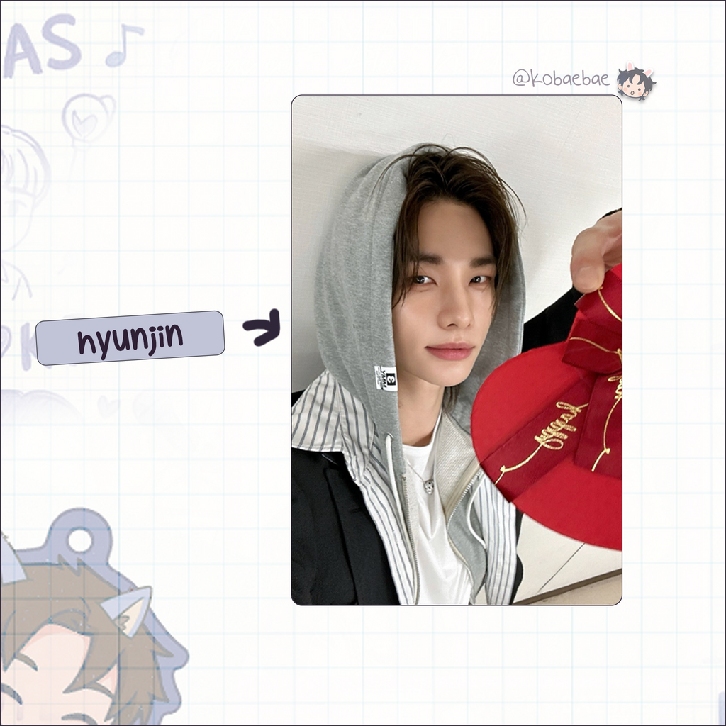 Stray Kids - Be my Valentine handmade photocards kpop inspired - bias set 2026