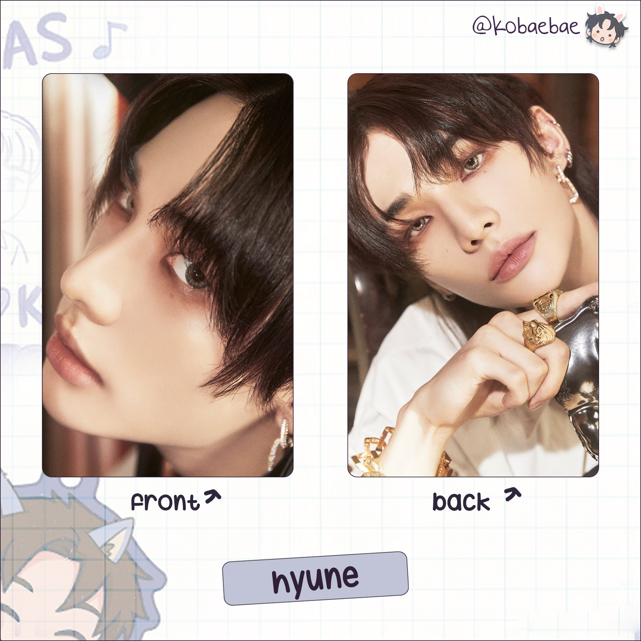 Skz - H.o.p Handmade photocards kpop inspired - Double side set 1