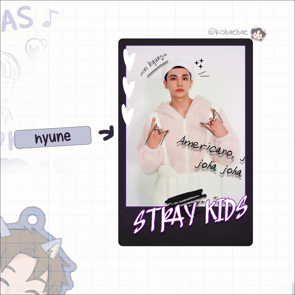Stray Kids (Skz) - Cutie Pola  Instant-Style Fanmade Photo Print - Bias set