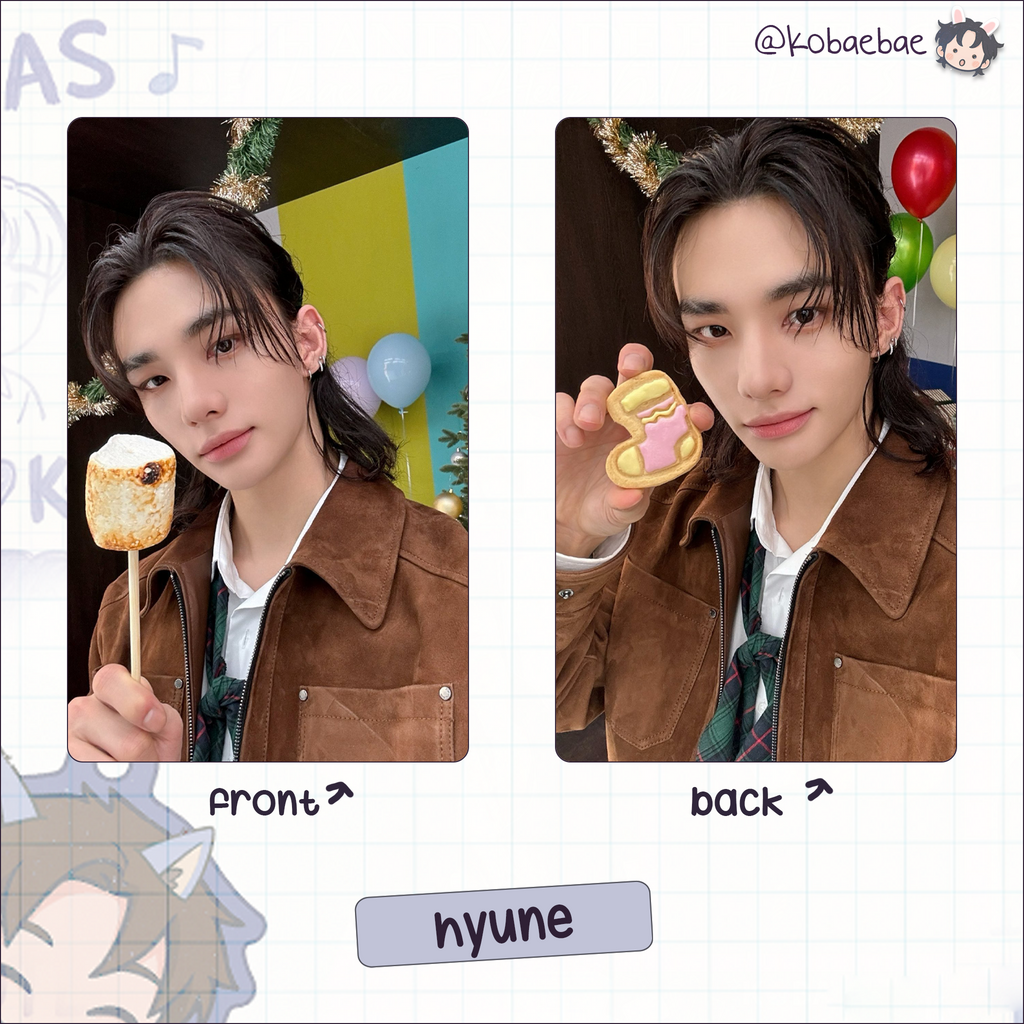 Skz - Christmas Stay4 Handmade photocards kpop inspired - Double side set