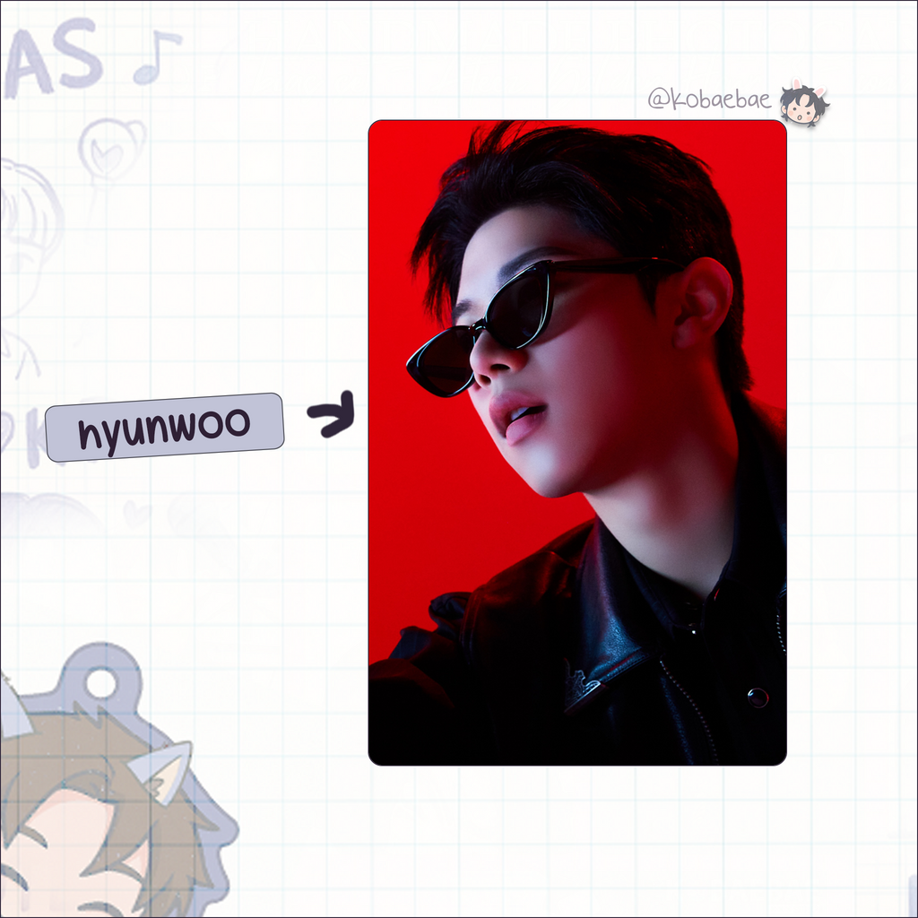 Xkrs - Watch Out handmade photocards kpop inspired - Set X Bias