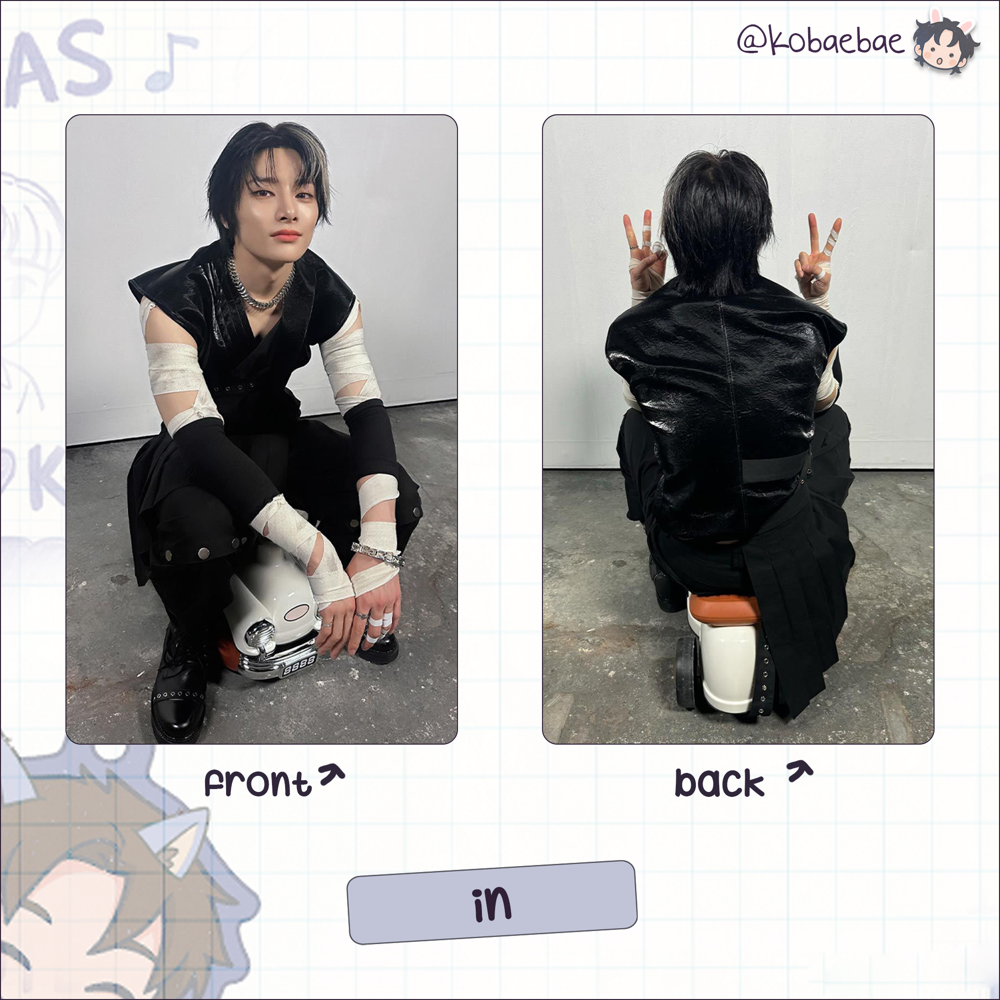 Atz - Step Out Handmade photocards kpop inspired - Double side set 2