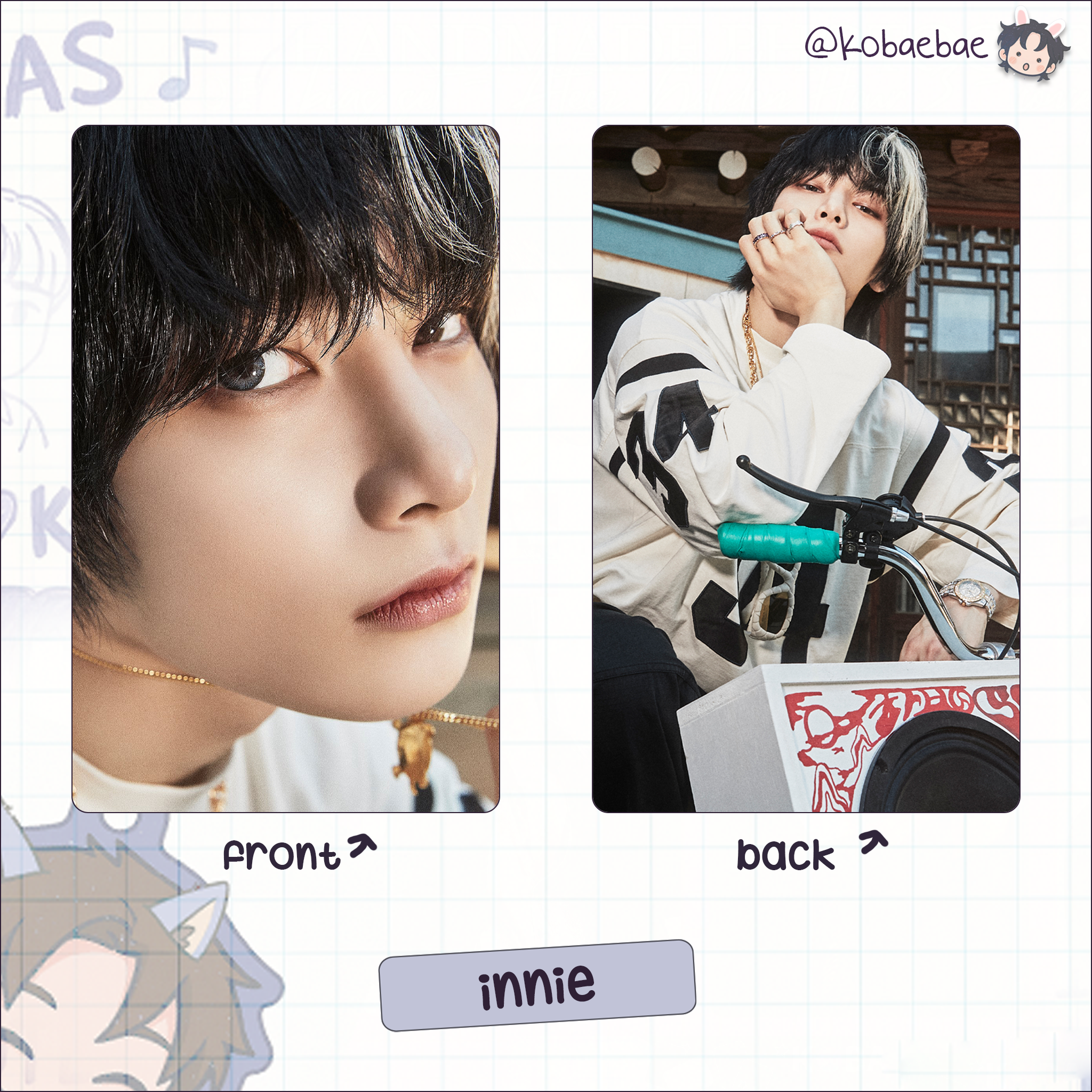 Skz - H.o.p Handmade photocards kpop inspired - Double side set 1