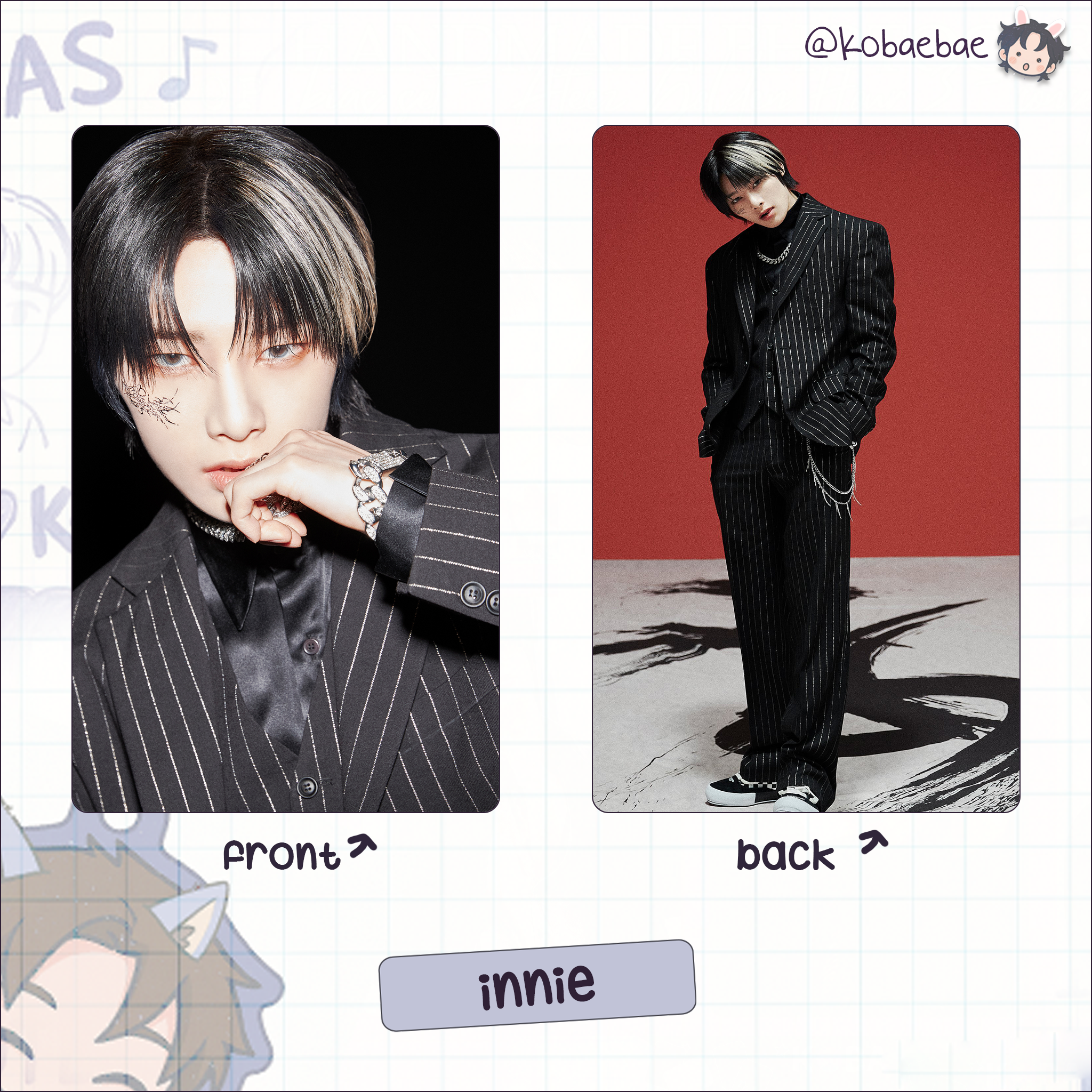 Skz - H.o.p Handmade photocards kpop inspired - Double side set 2