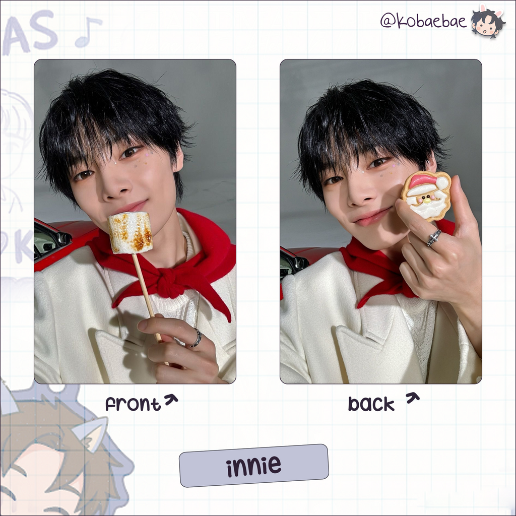 Skz - Christmas Stay4 Handmade photocards kpop inspired - Double side set