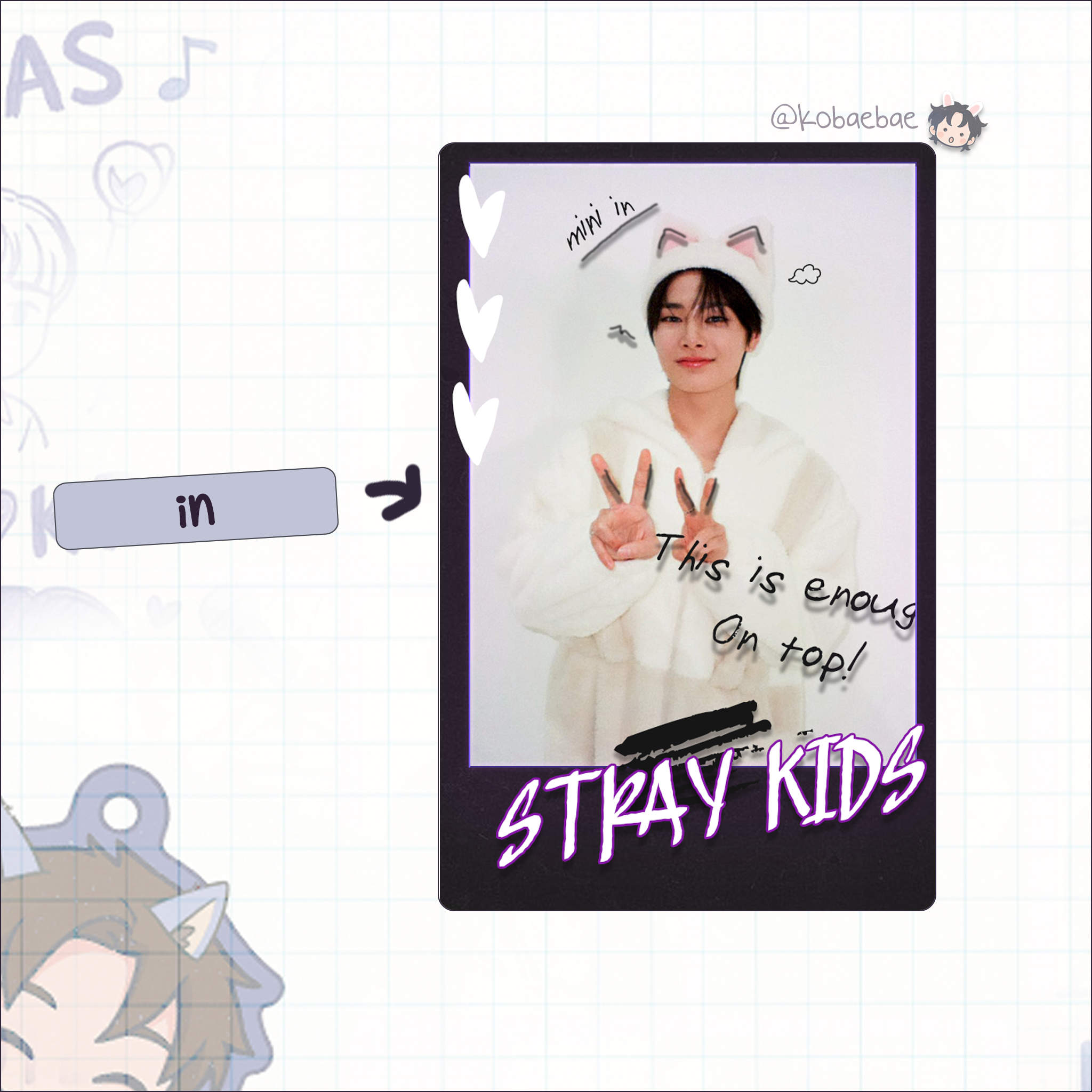 Stray Kids (Skz) - Cutie Pola  Instant-Style Fanmade Photo Print - Bias set