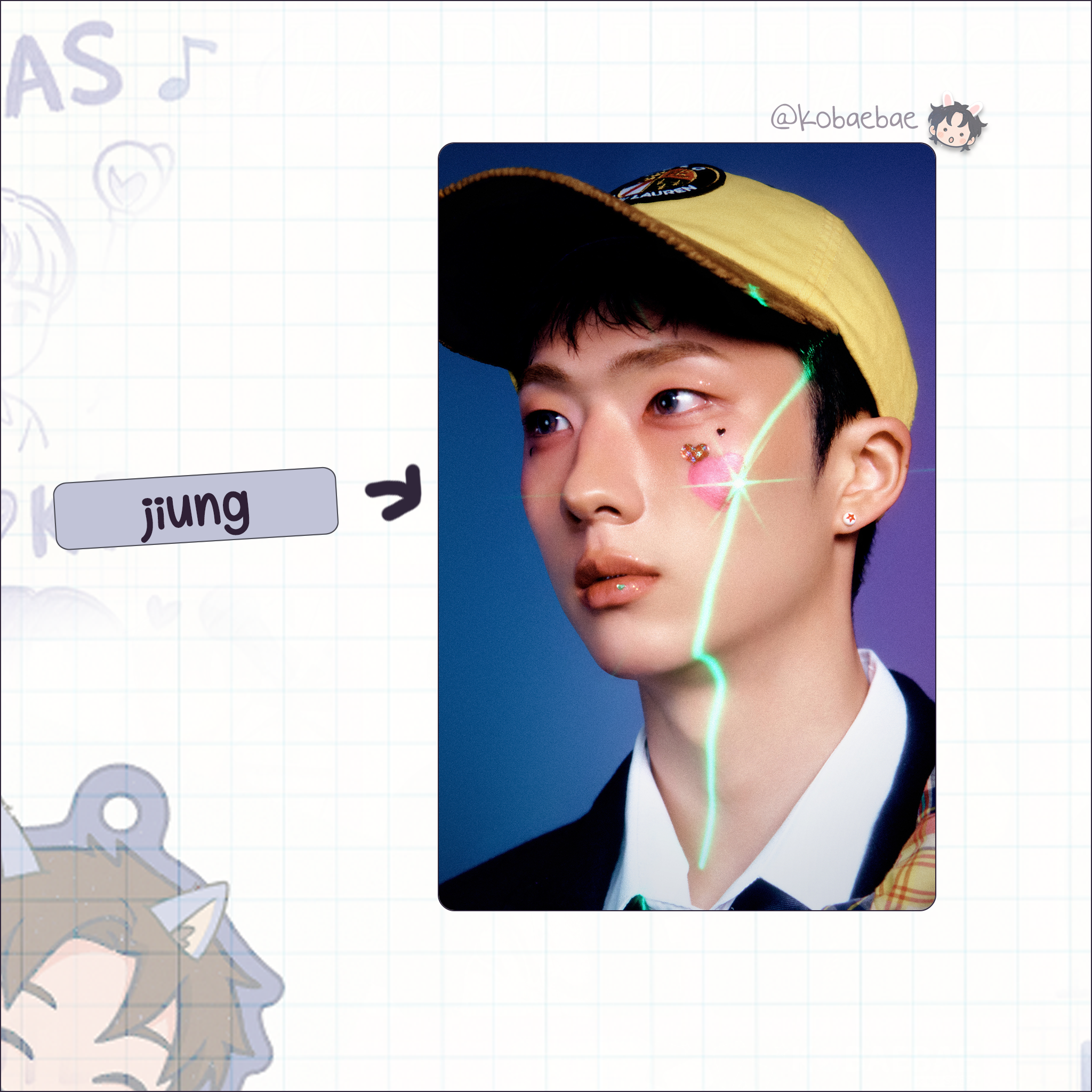P1harmony (p1h) - Ex Handmade photocards kpop inspired - Bias set 1