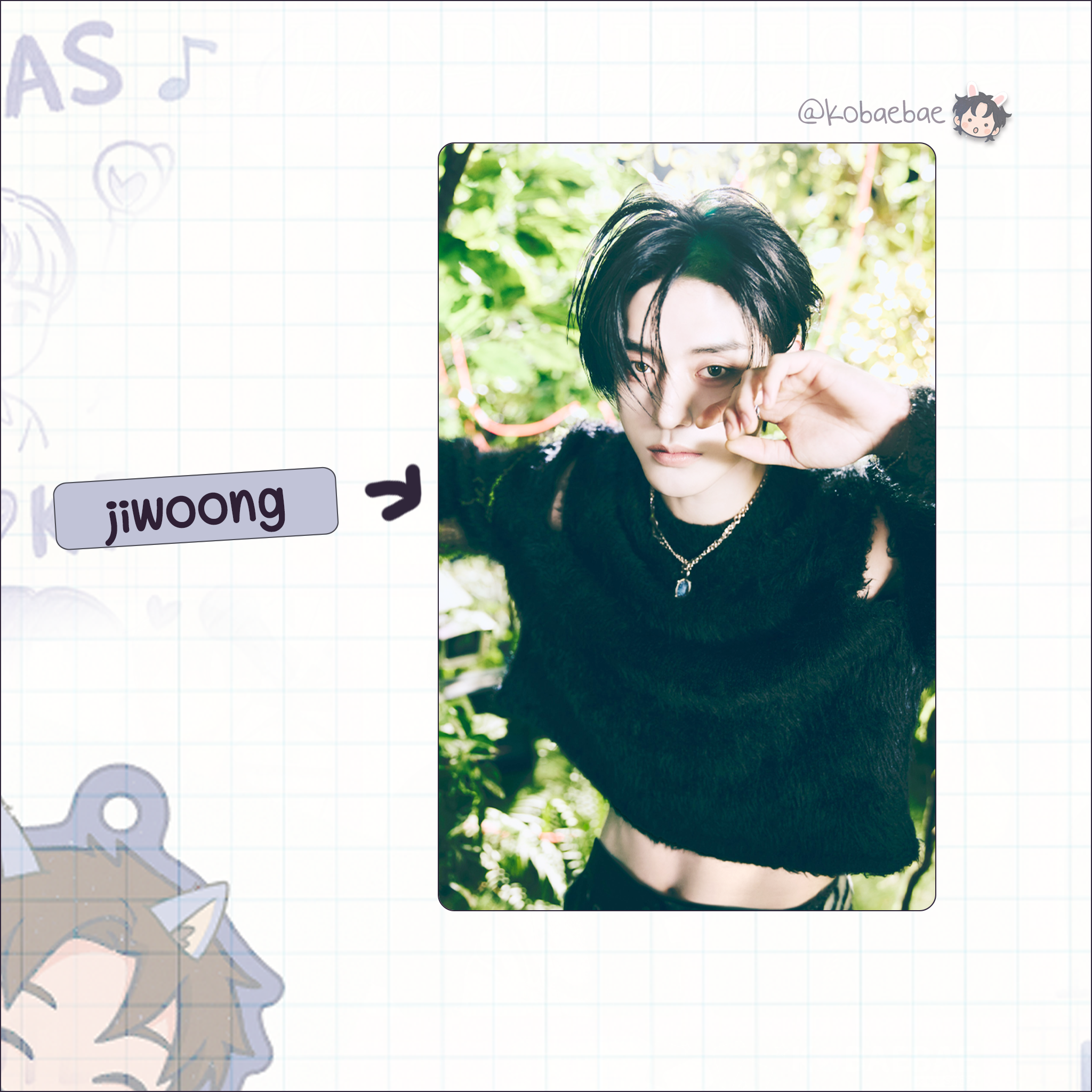 Zb1 - Blue Parad. Handmade photocards kpop inspired - Seek vers. ot9