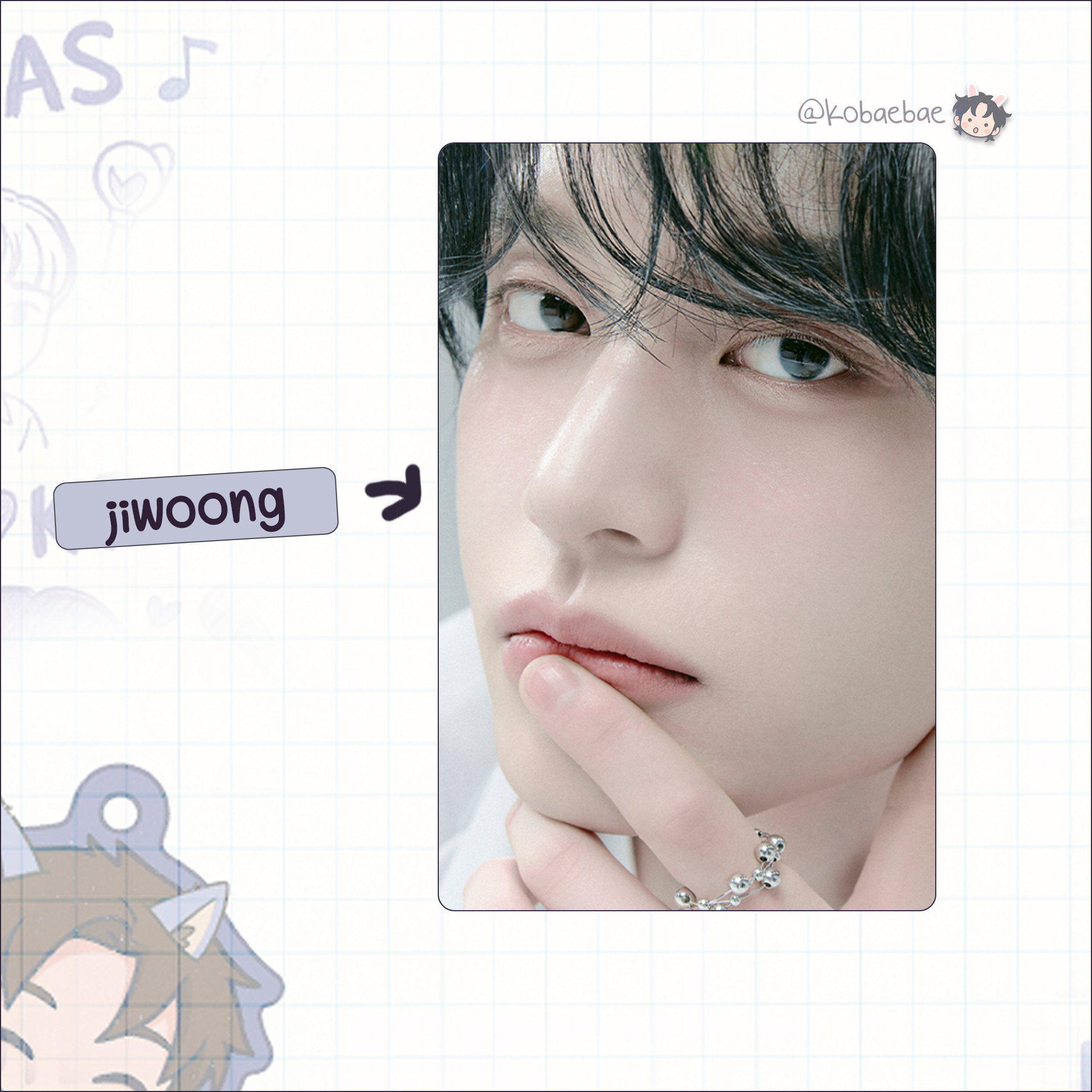 Zb1 - Blue Parad. handmade photocards kpop inspired - Hide vers. ot9