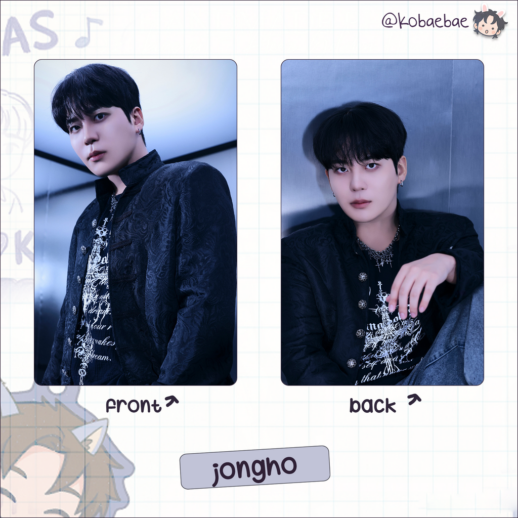 Ateez (Atz) - Golden H. 4 -  Handmade photocards kpop inspired - Double side set 3