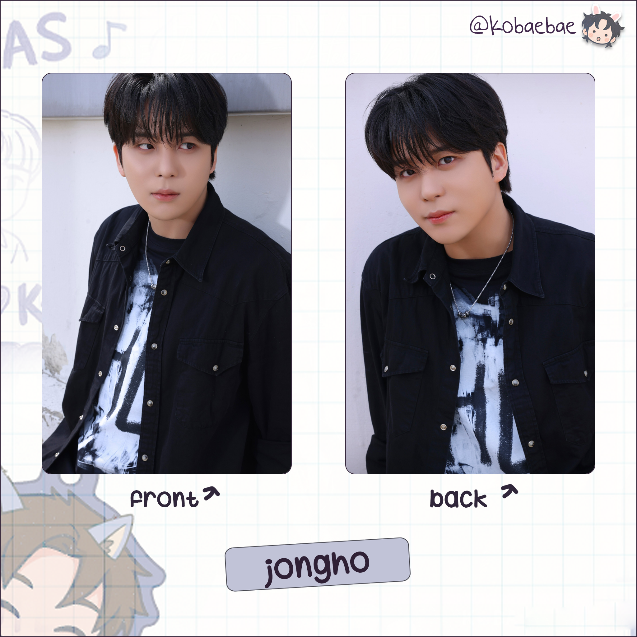 Atz - Golden H. 3 -  Handmade photocards kpop inspired - Double set 2