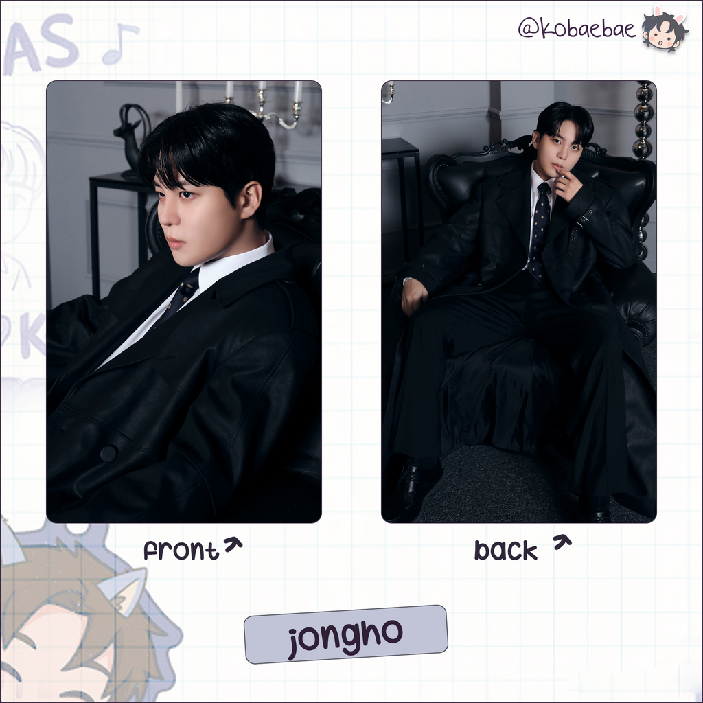 Ateez (Atz) - Golden H. 4 -  Handmade photocards kpop inspired - Double side set 2