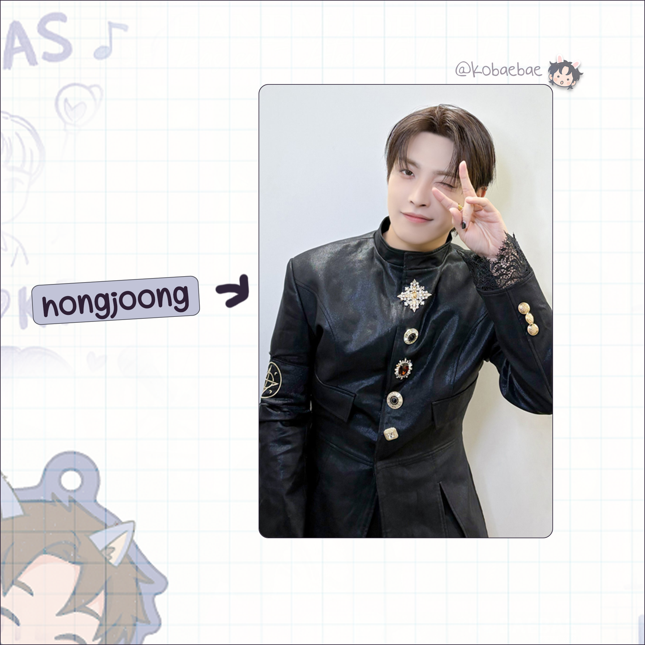 Ateez - Bloggy handmade photocards kpop inspired - set 6