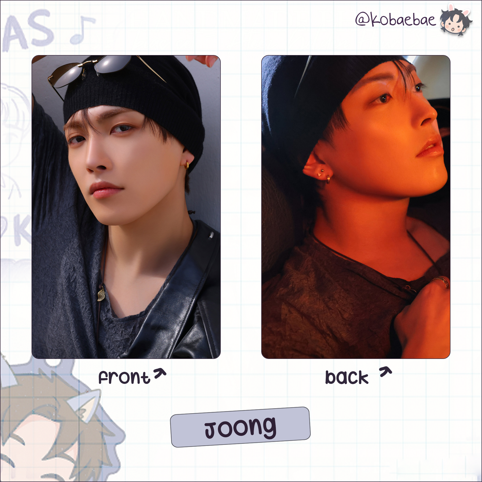 Atz - Golden H. 3 -  Handmade photocards kpop inspired - Double set 2