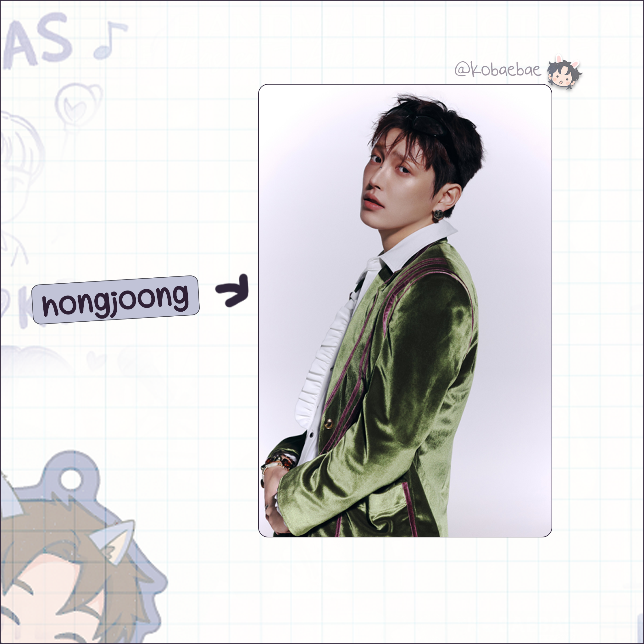 Ateez - G.H. 5 handmade photocards kpop inspired - set 2