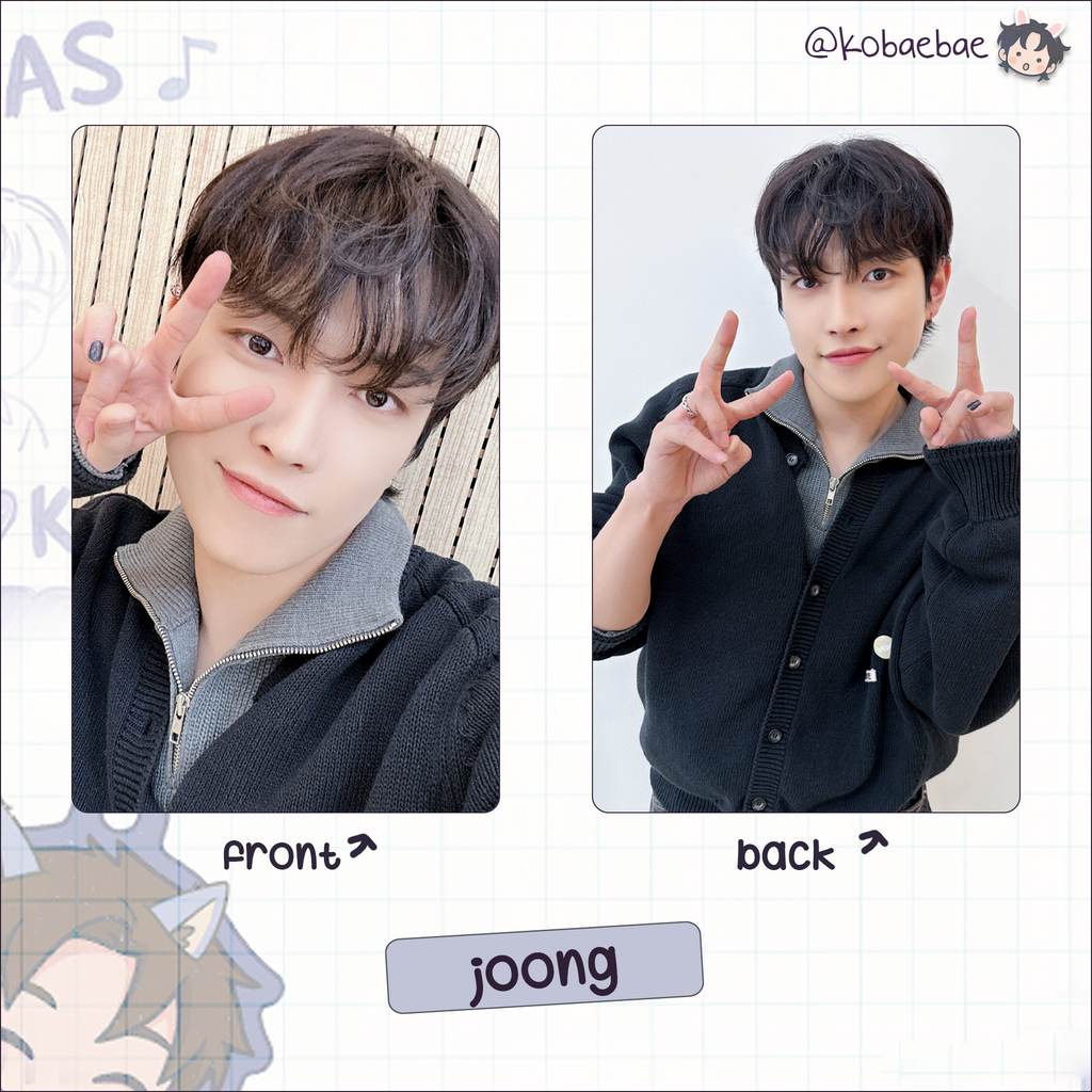 Atz - Bloggy handmade photocards kpop inspired - Bias set 4 - Double side