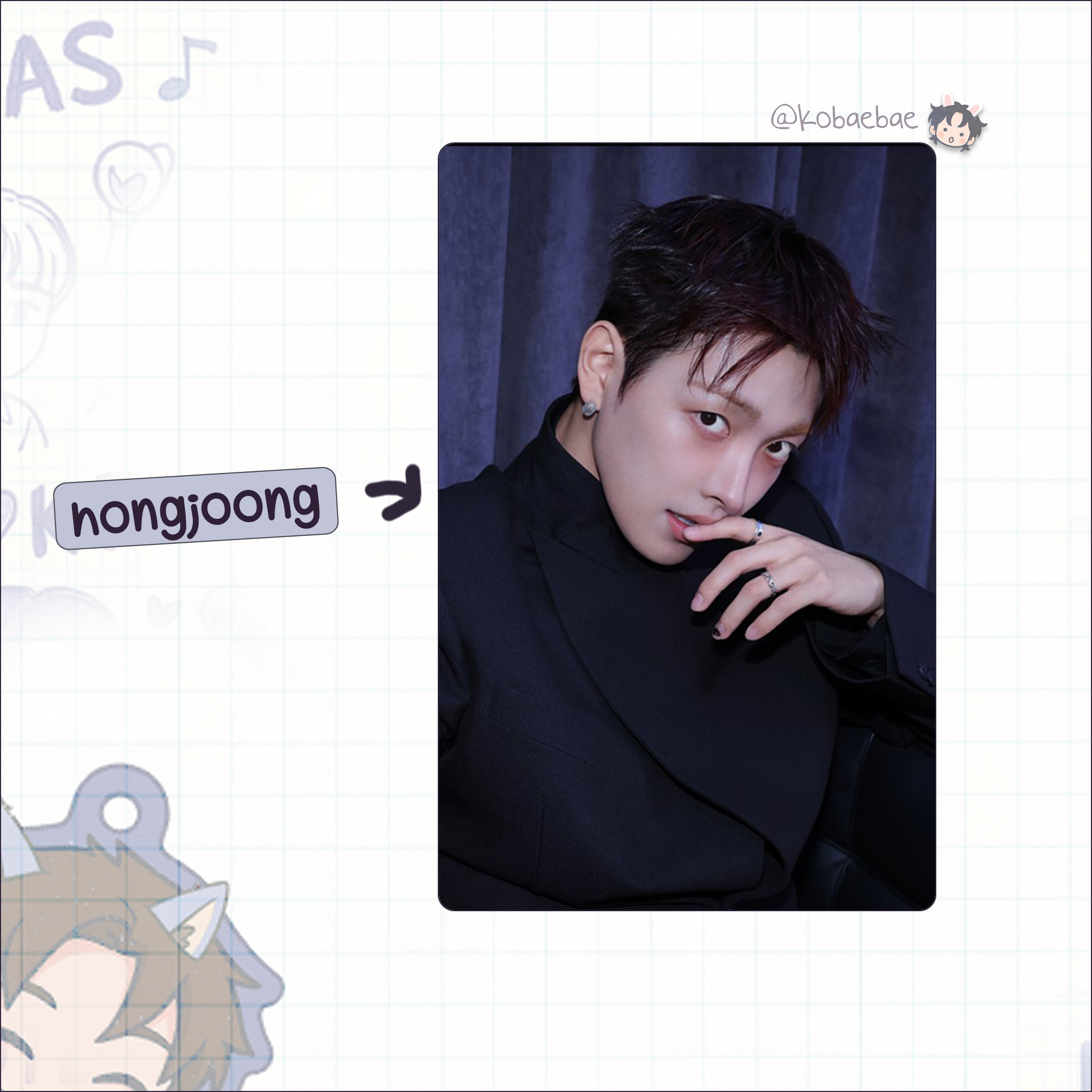 Ateez - G.H. 5 handmade photocards kpop inspired - set 1