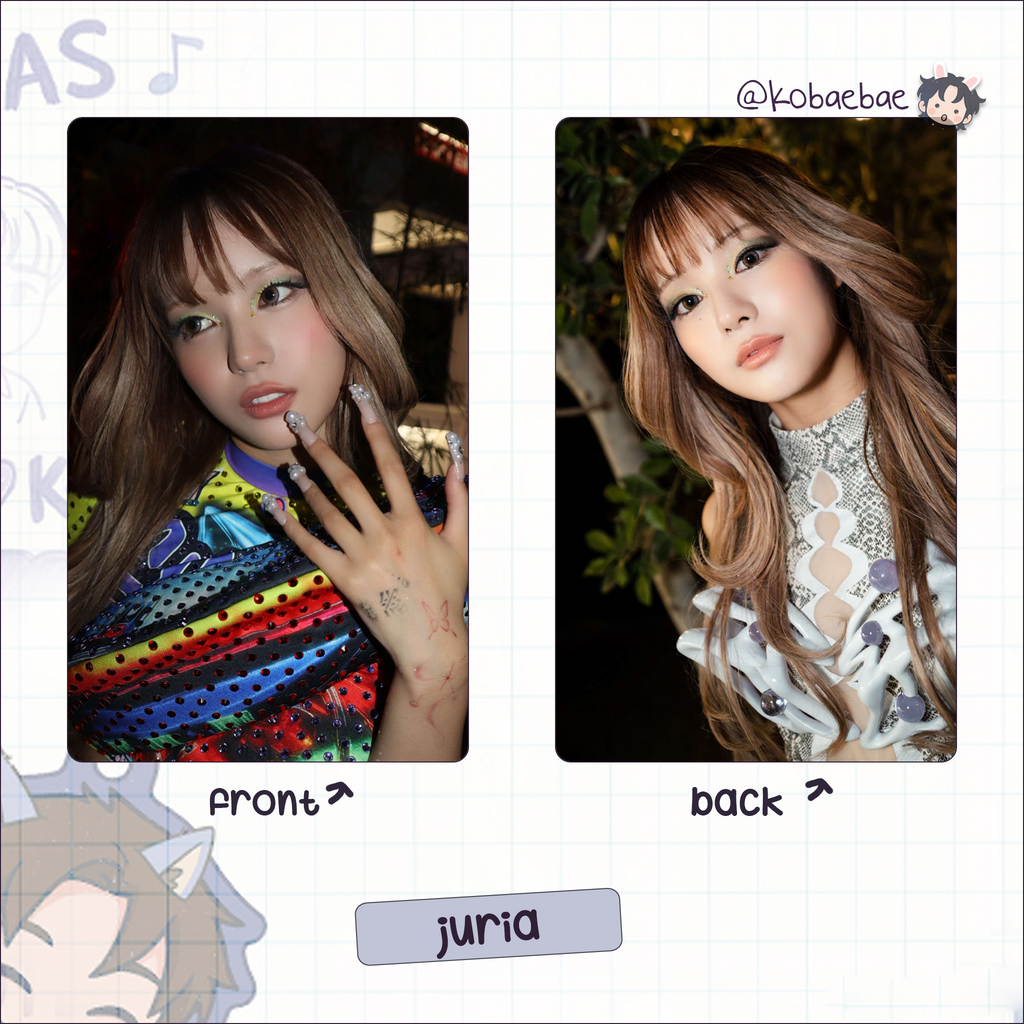 Xg - Coachella handmade photocards kpop inspired - Double bias set