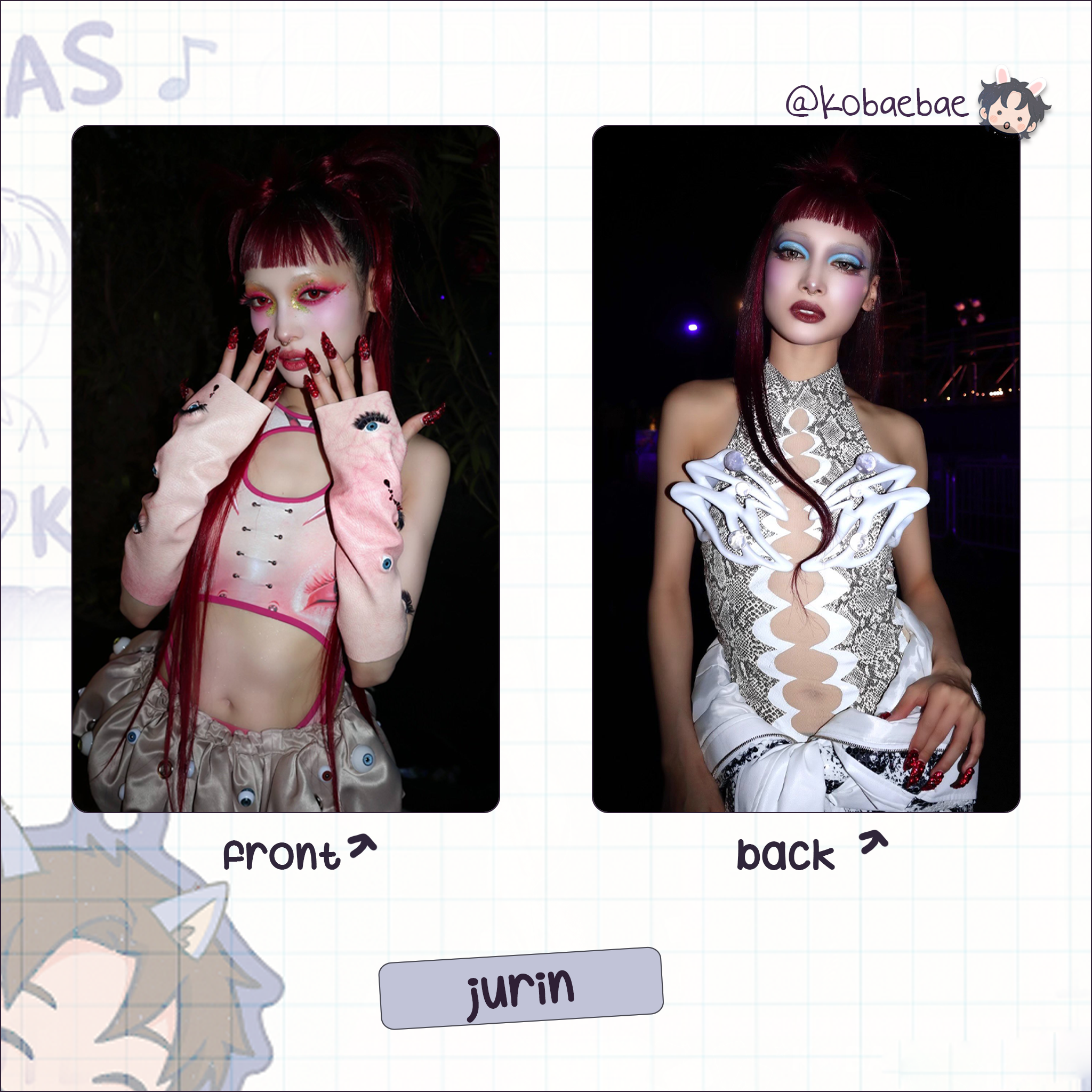 Xg - Coachella handmade photocards kpop inspired - Double bias set