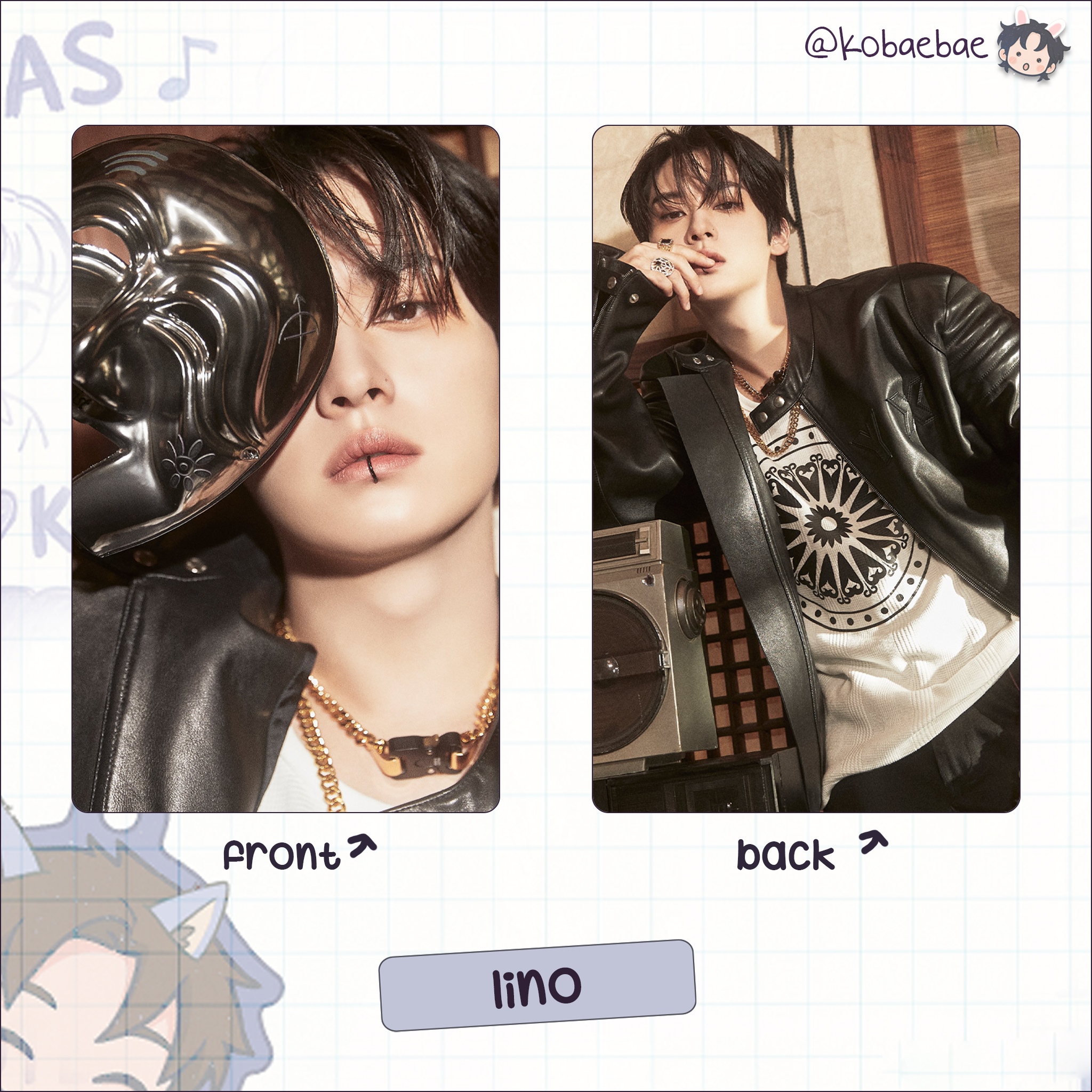 Skz - H.o.p Handmade photocards kpop inspired - Double side set 1