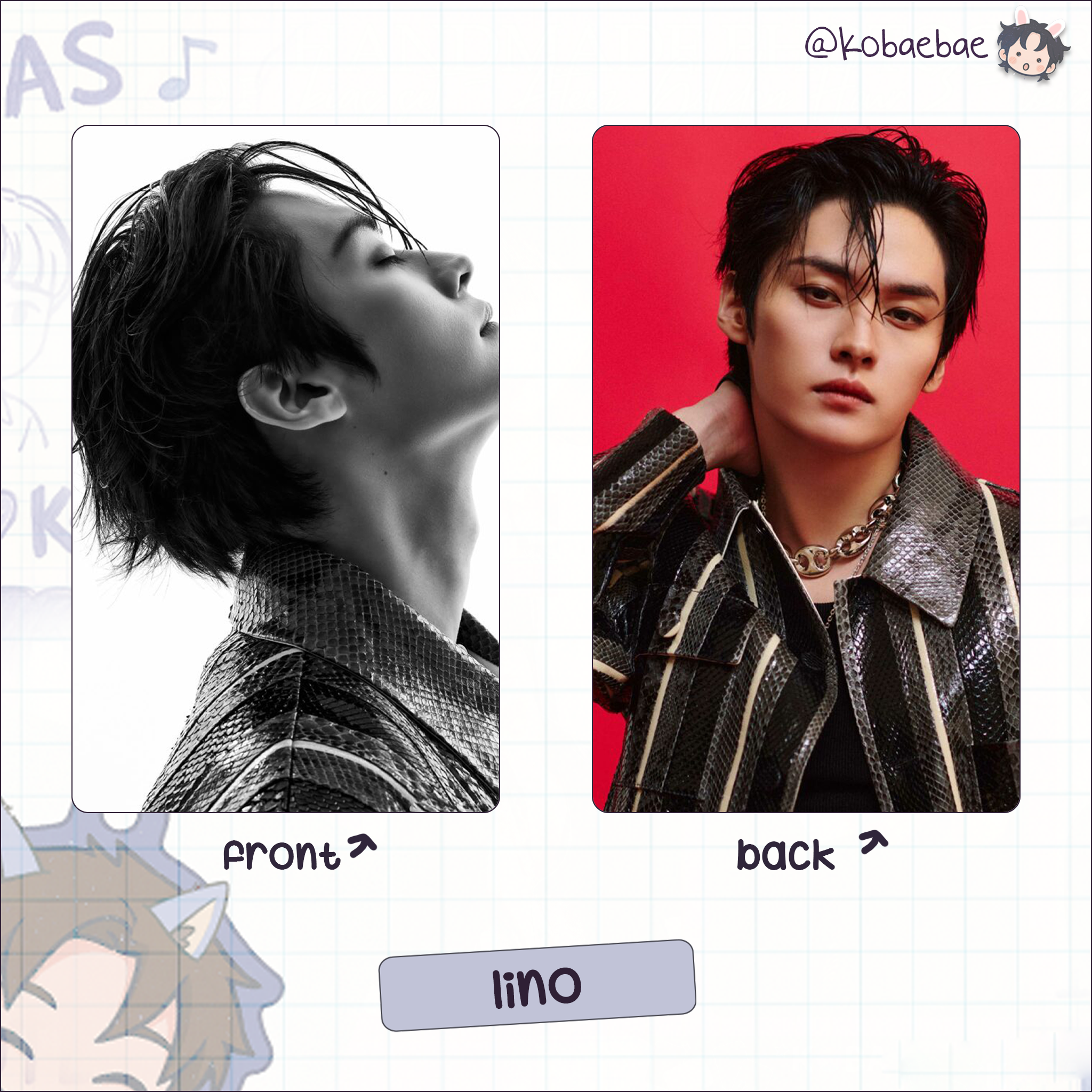 Skz - R.S. Handmade photocards kpop inspired - Double Side Bias Set