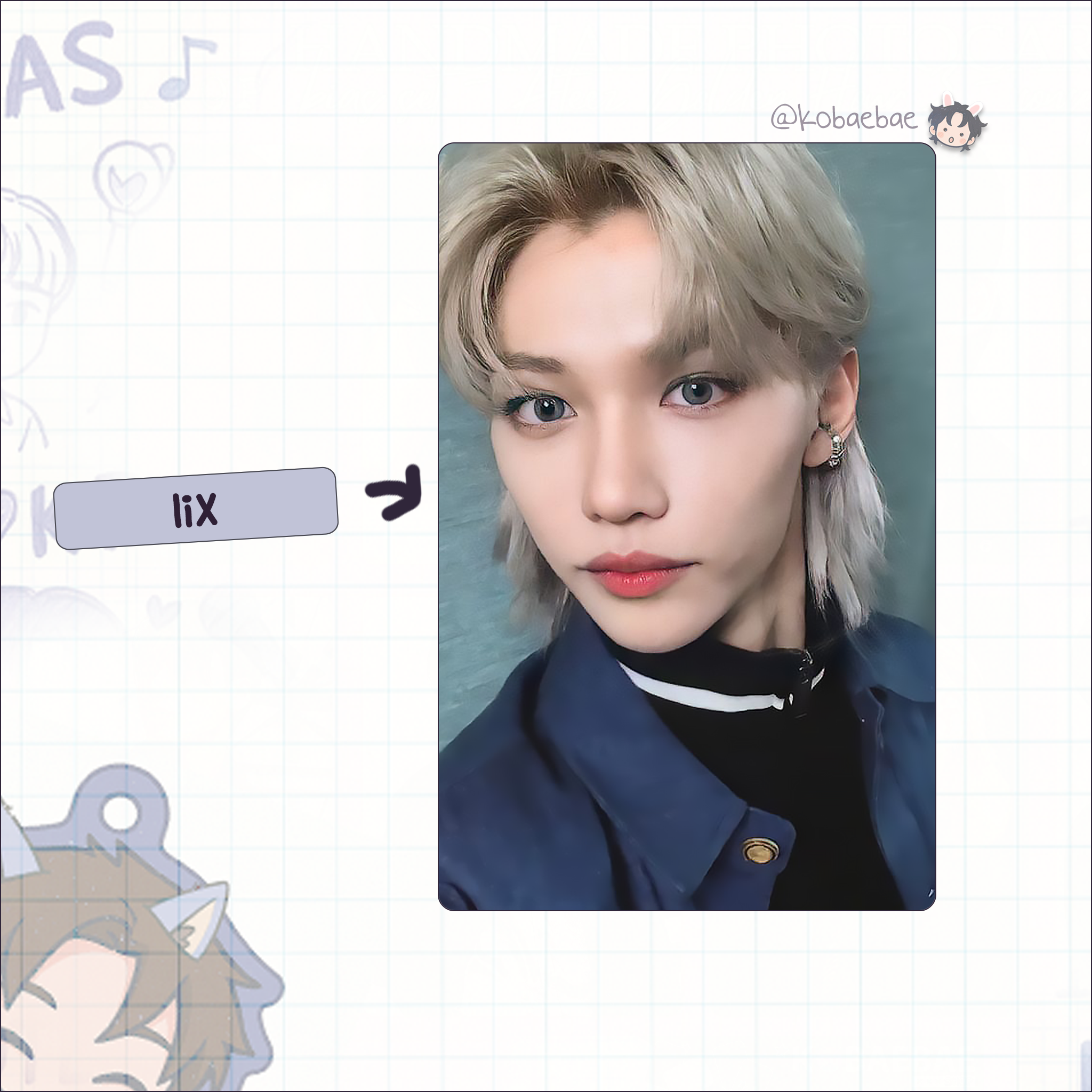 Skz - Handmade photocards kpop inspired - Holo set broken glass 1