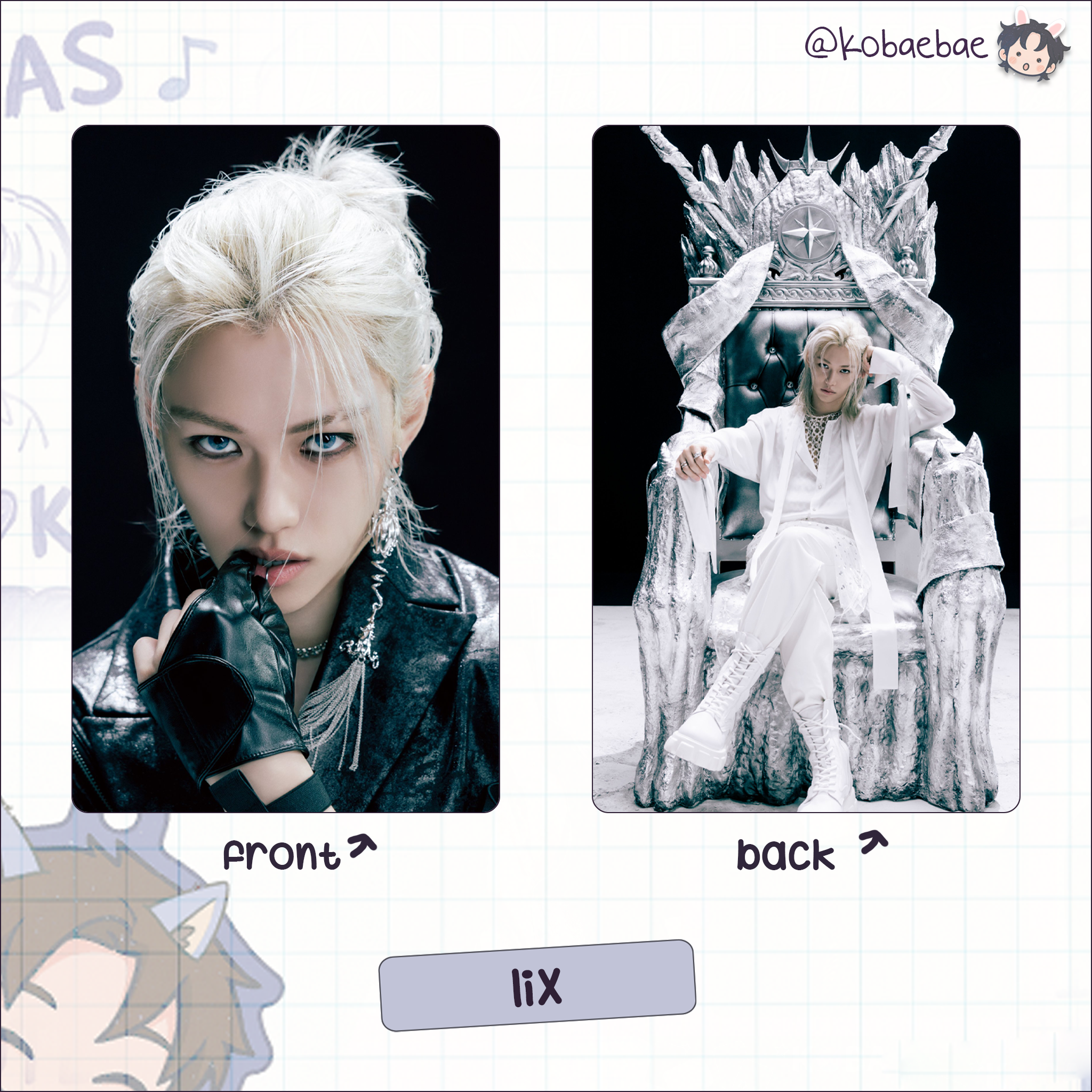 Skz - G.i.a.n.t. Handmade photocards kpop inspired - Double side set 1