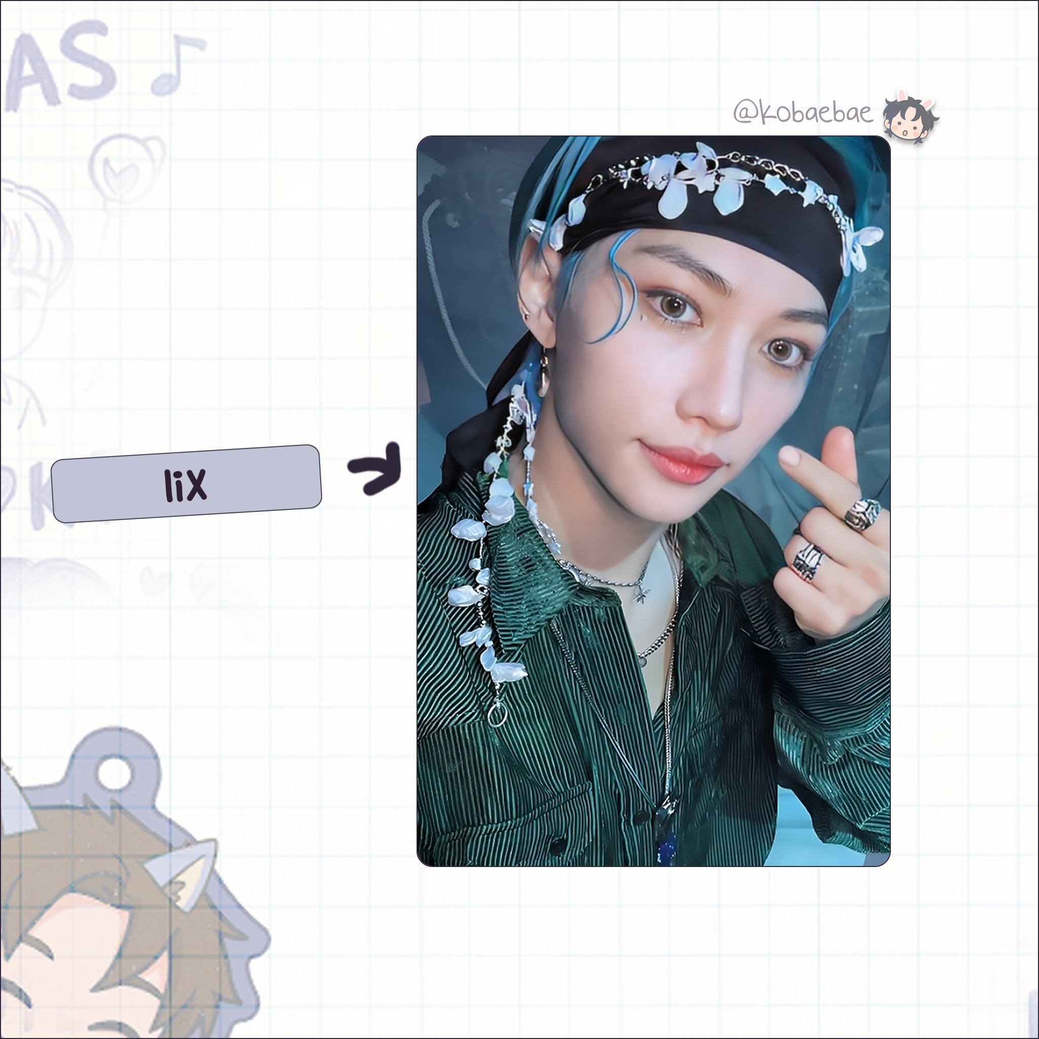 Skz - Handmade photocards kpop inspired - M.elon set 1