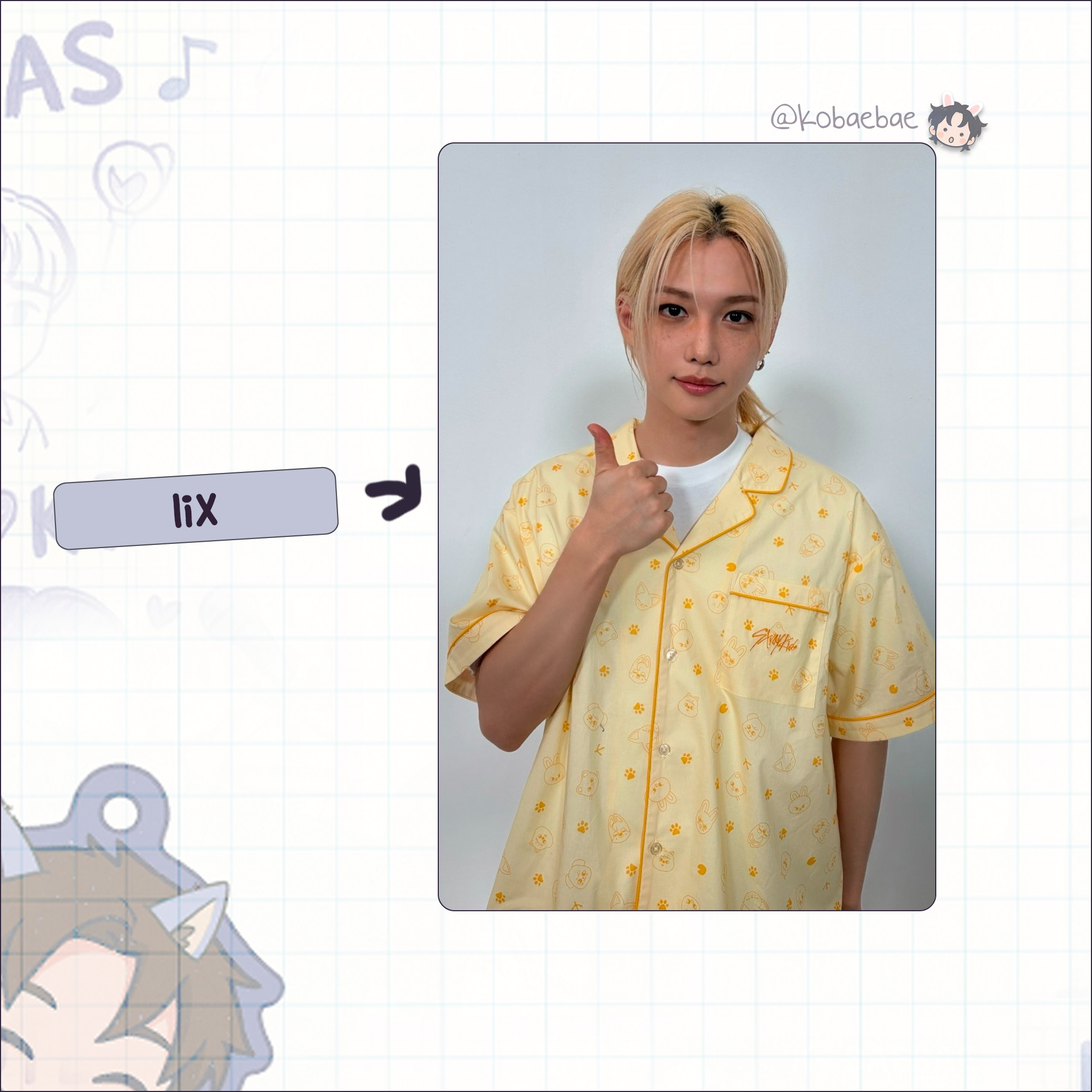 Skz -  Handmade photocards kpop inspired - Bias set Pajamas Selfie