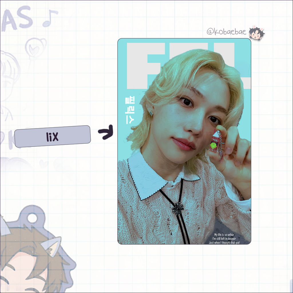 Skz - Rainbow holo set  handmade photocards kpop inspired - Pop Up set 1