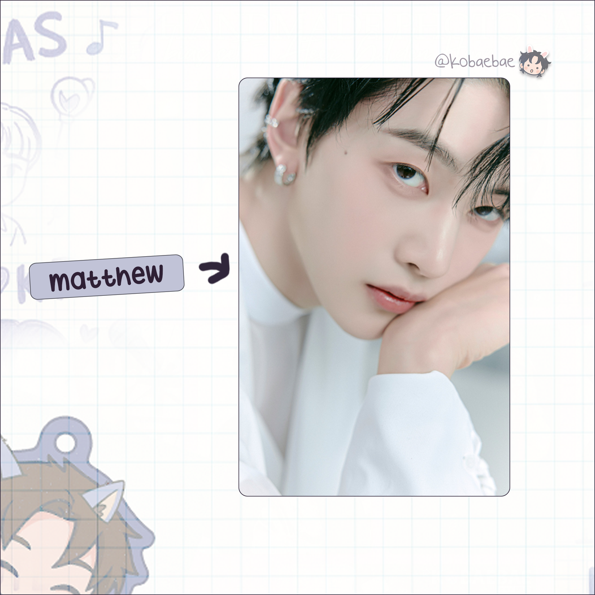 Zb1 - Blue Parad. handmade photocards kpop inspired - Hide vers. ot9