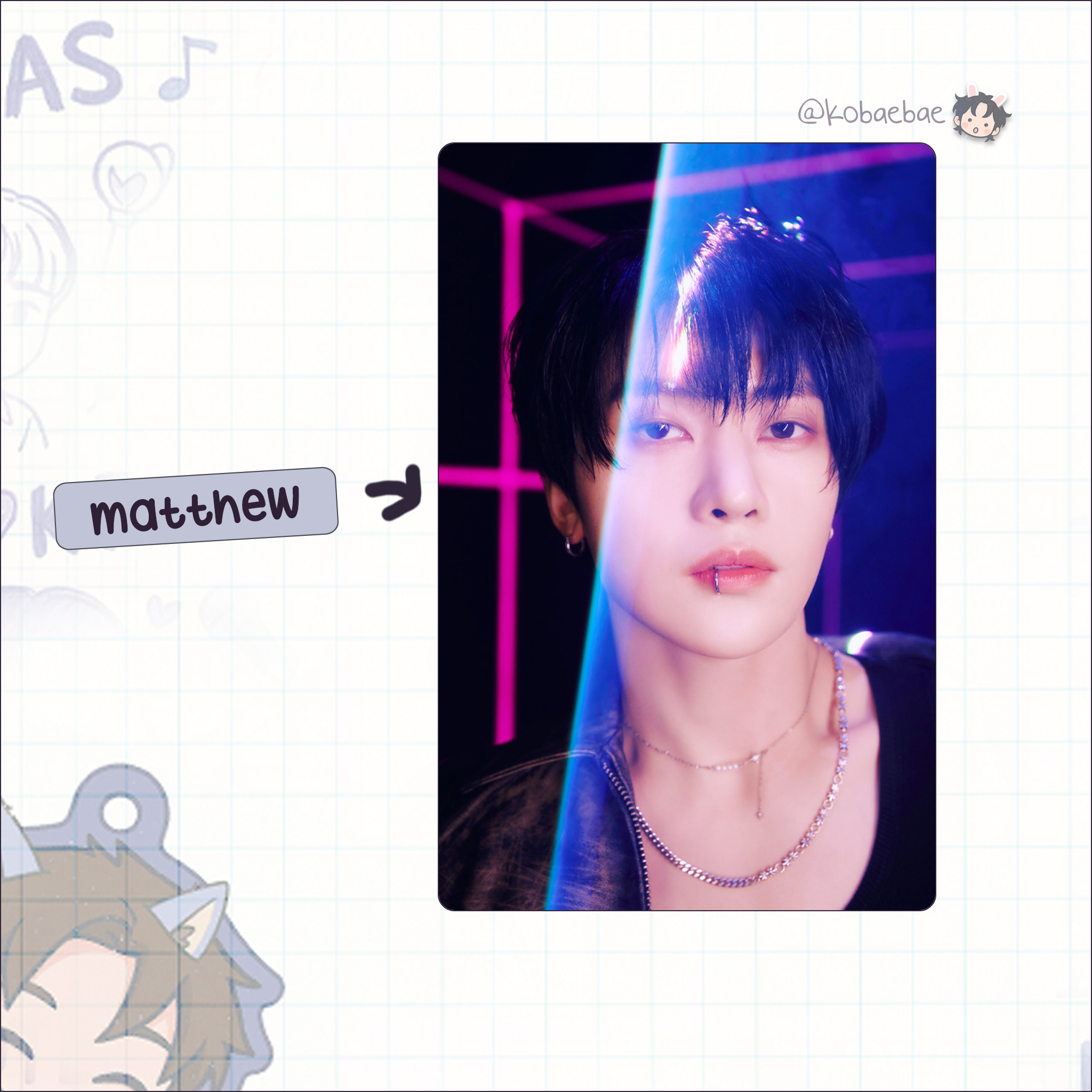 Zb1 - Blue Parad. Handmade photocards kpop inspired - Seek vers. ot9