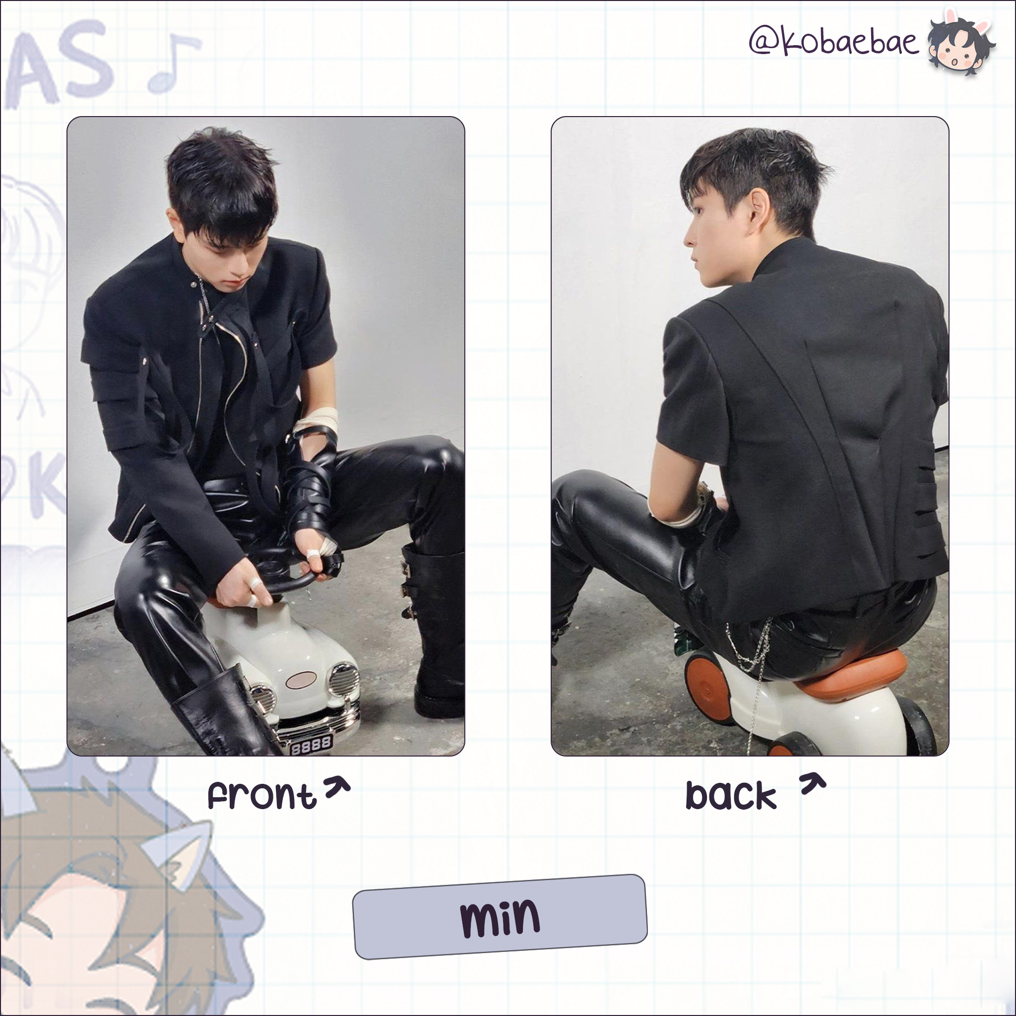Atz - Step Out Handmade photocards kpop inspired - Double side set 2